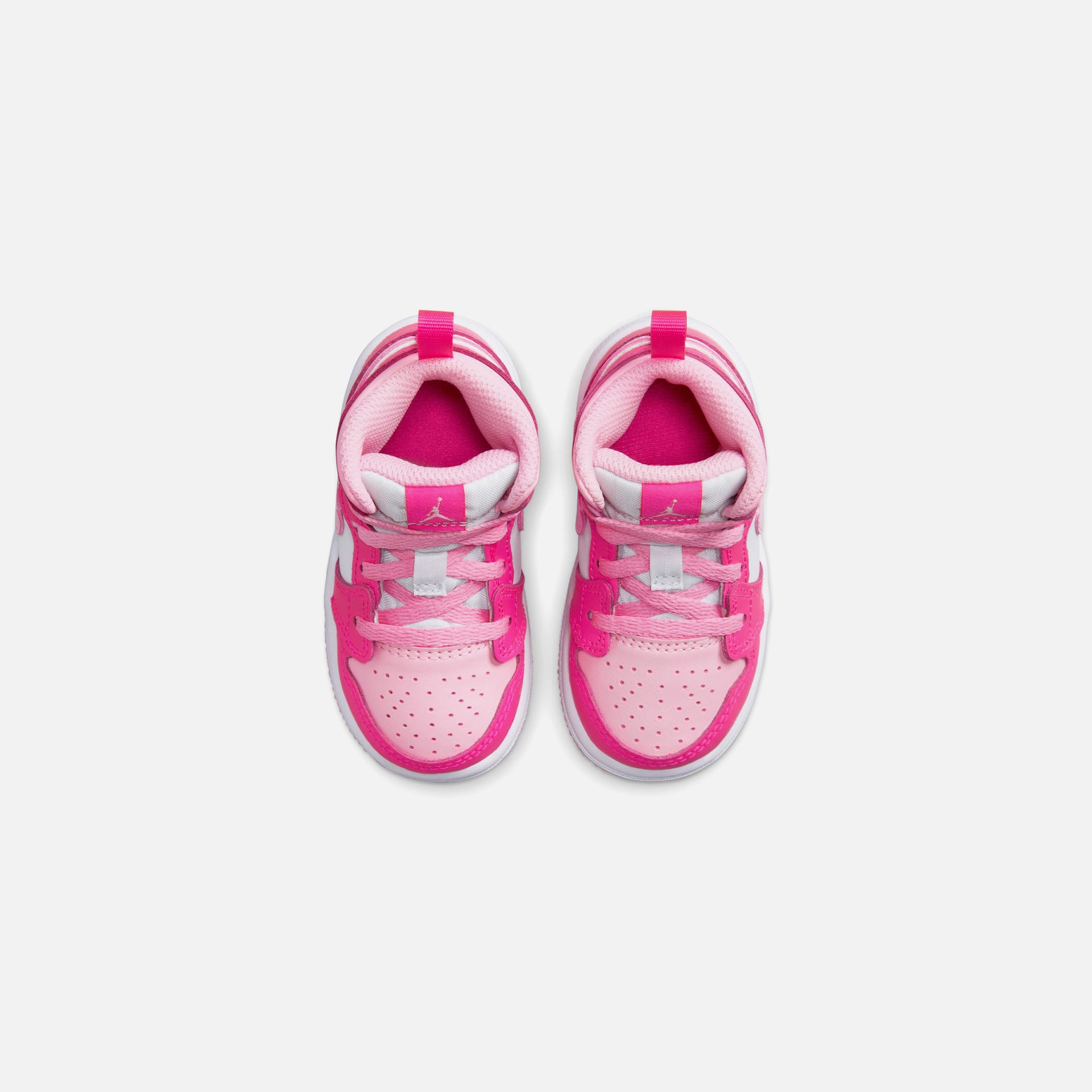 Nike TD Air Jordan 1 Mid - White / Med Soft Pink / Fierce Pink
