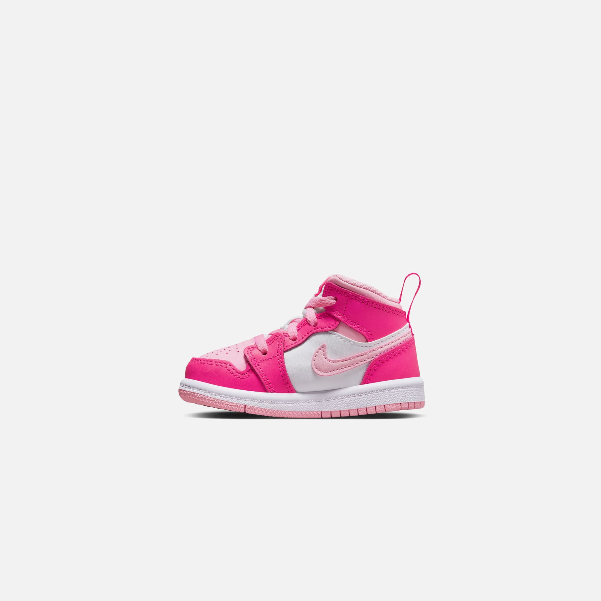 Nike TD Air Jordan 1 Mid - White / Med Soft Pink / Fierce Pink