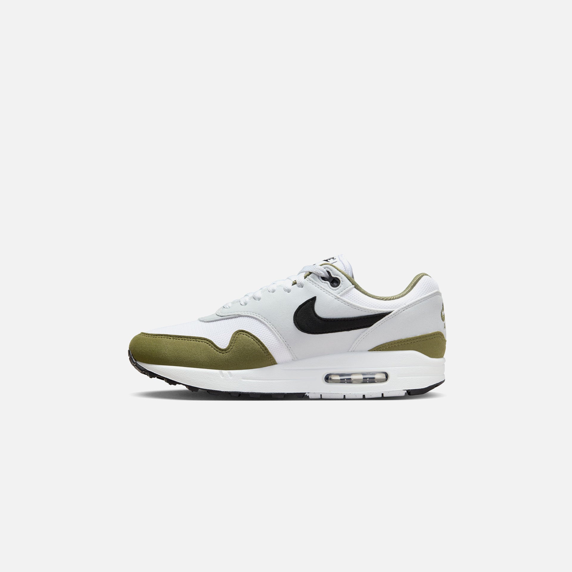 Nike Air Max 1 - White / Black / Pure Platinum / Medium Olive