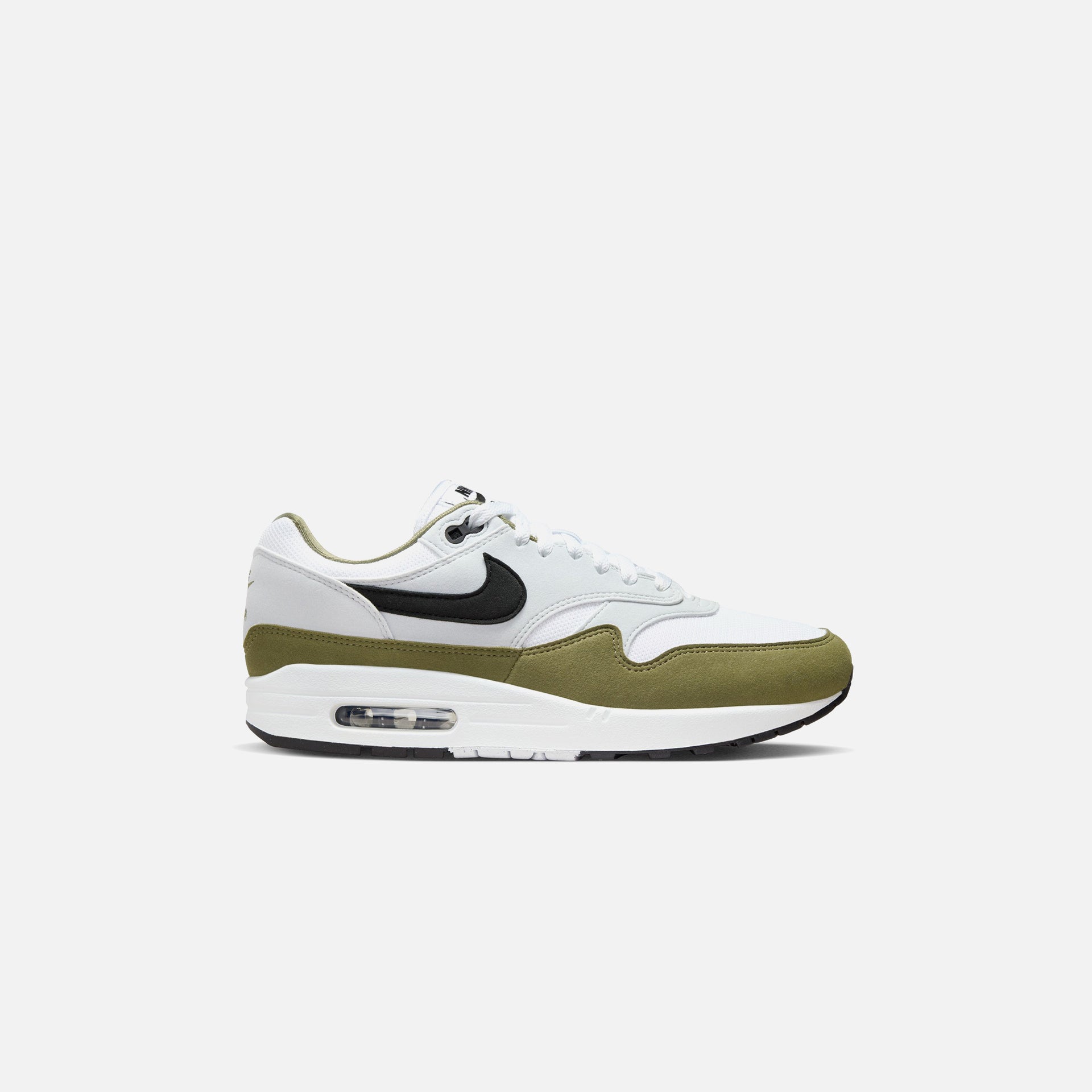 Nike Air Max 1 - White / Black / Pure Platinum / Medium Olive