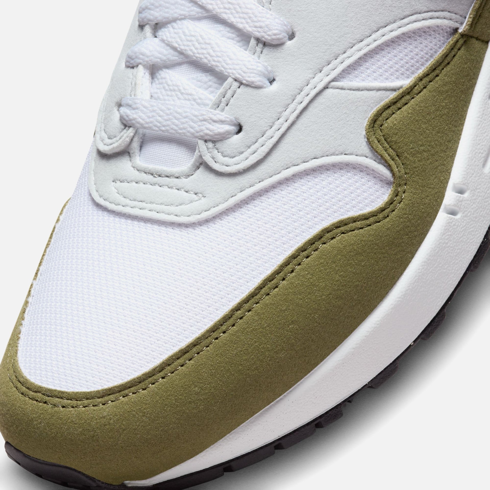 Nike Air Max 1 - White / Black / Pure Platinum / Medium Olive