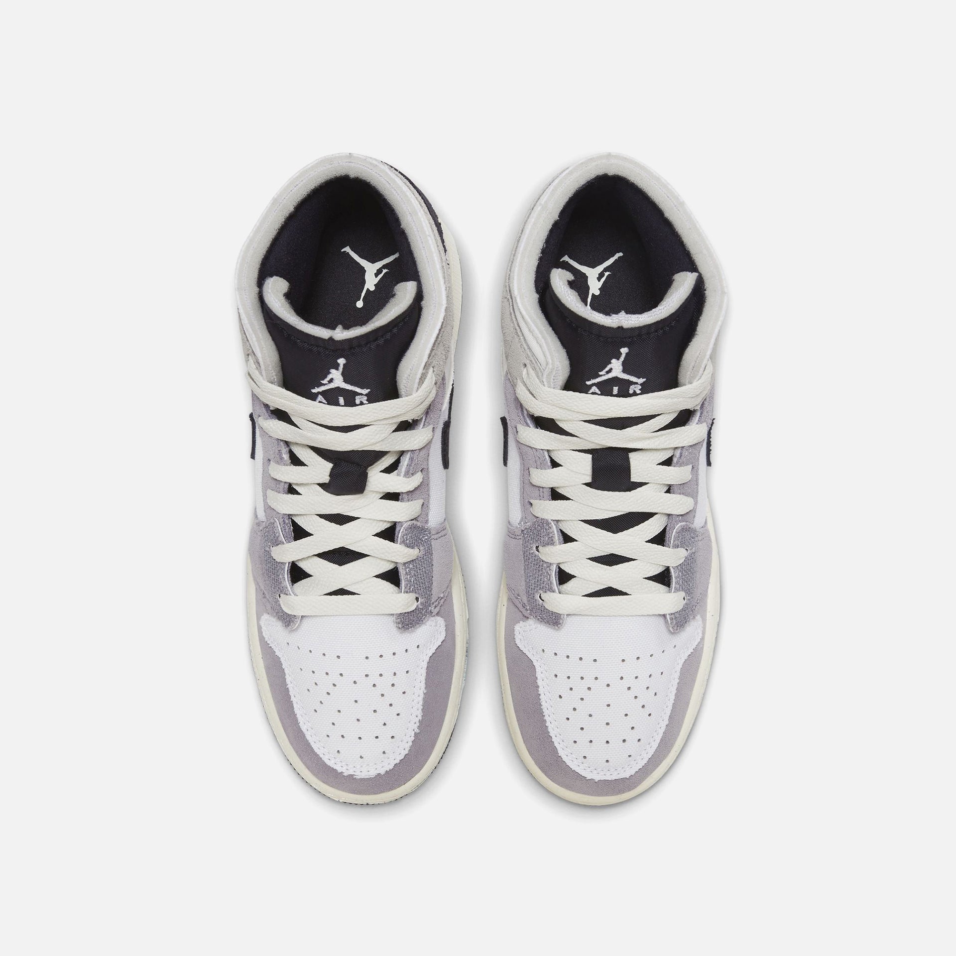 Nike Grade School Air Jordan 1 Mid Se - Cement Grey / Black / White / Tech Grey