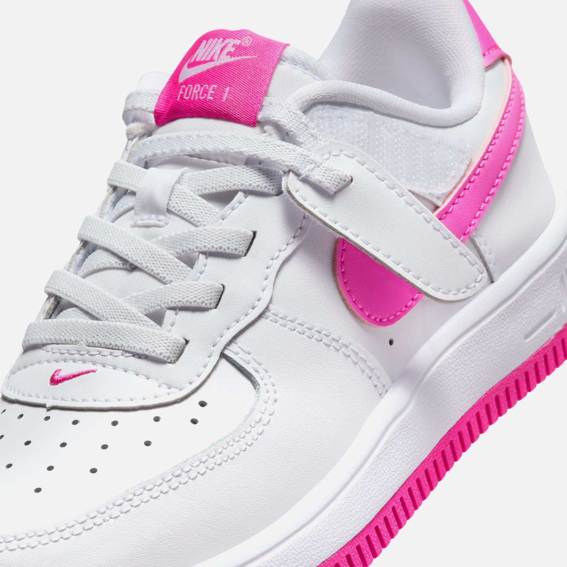 Nike PS Force 1 Low Easyon - White / Laser Fuchsia