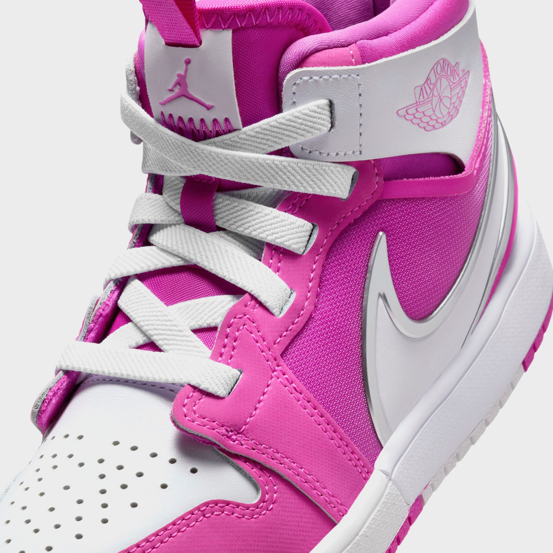 Jordan PS Air Jordan 1 Mid Easyon - Fire Pink / White