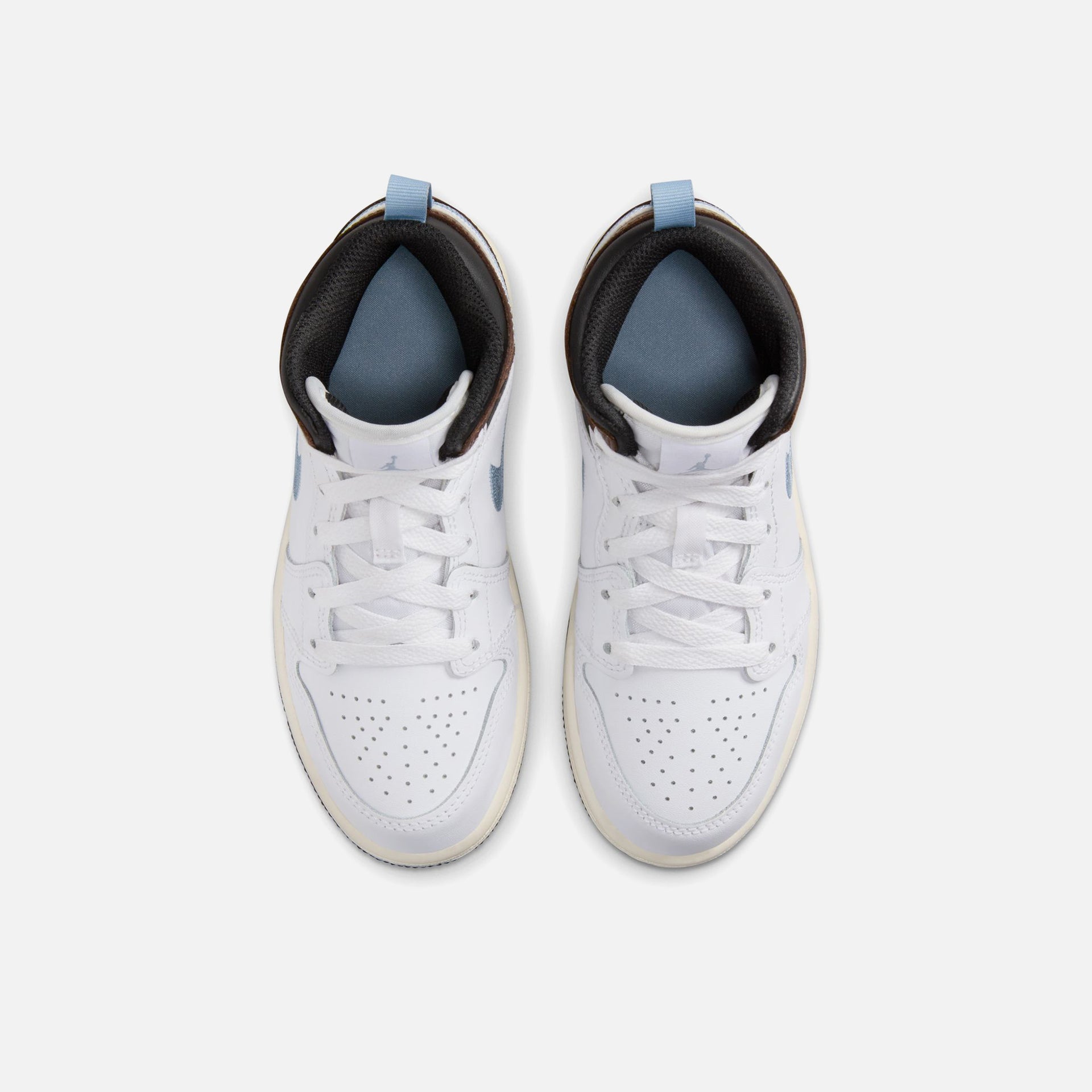 Jordan PS Air Jordan 1 Mid SE - White / Blue Grey / Black Sail