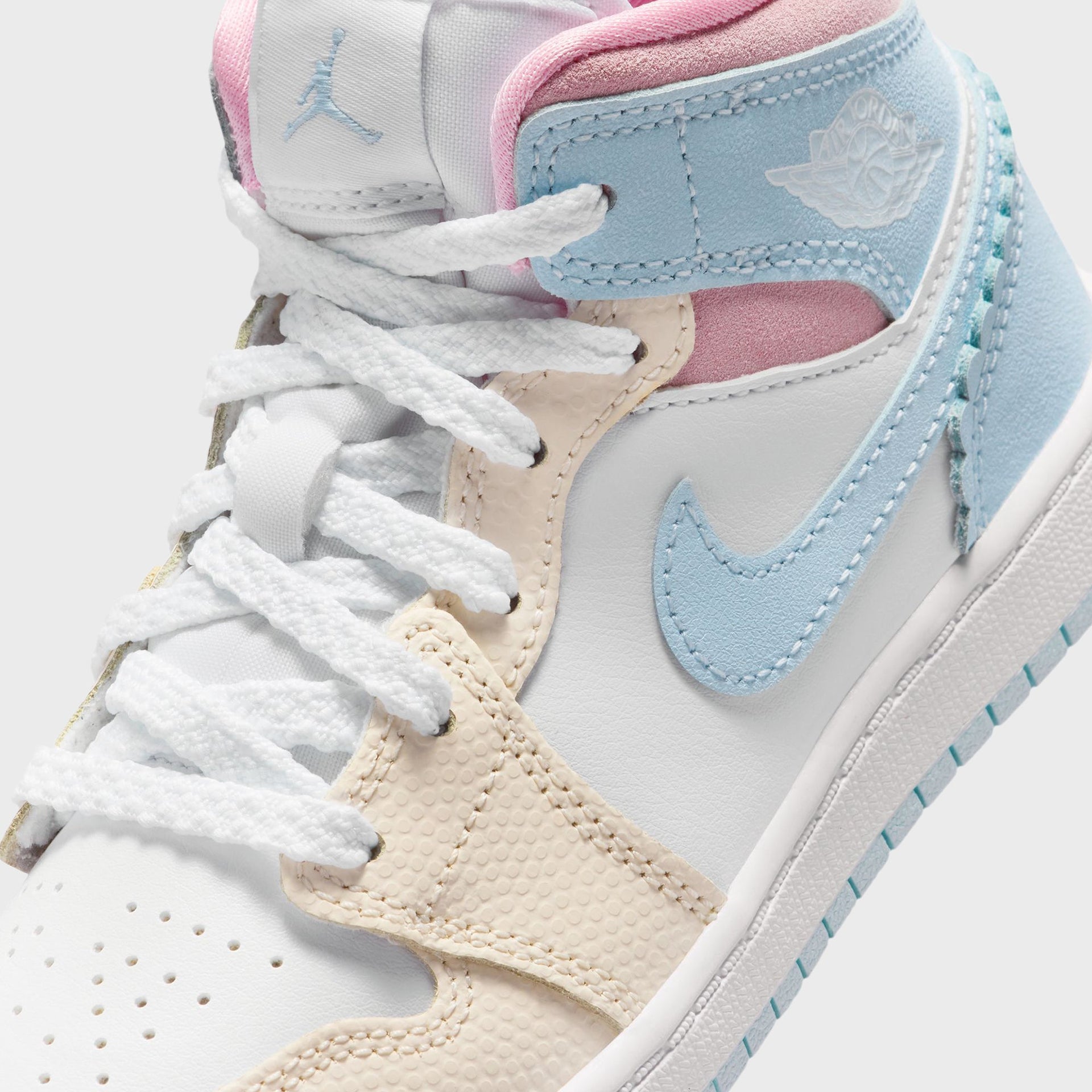 Jordan PS Jordan 1 Mid SE - Half Blue / Pale Ivory / White