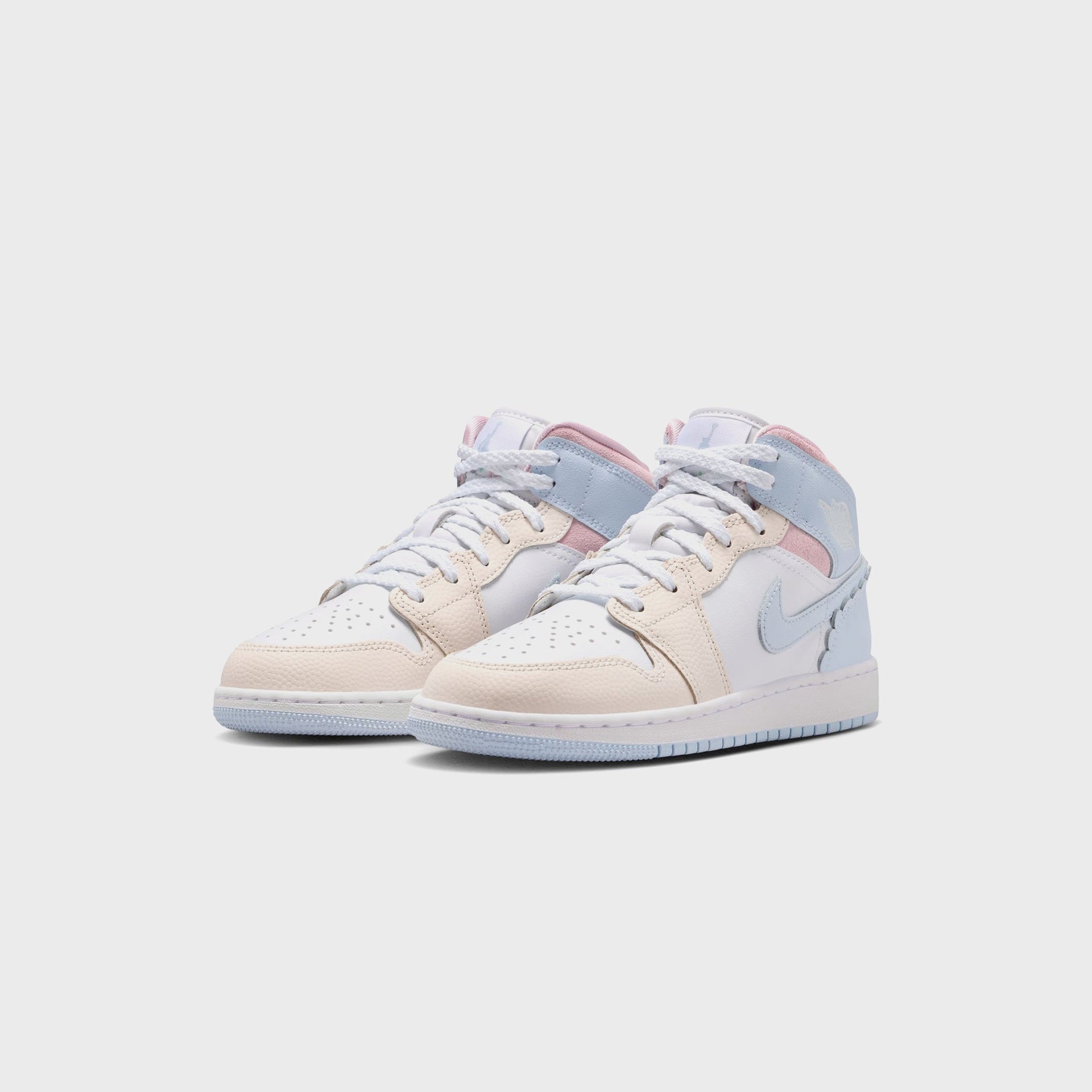 Jordan GS Air Jordan Mid SE - Half Blue / Pale Ivory / White