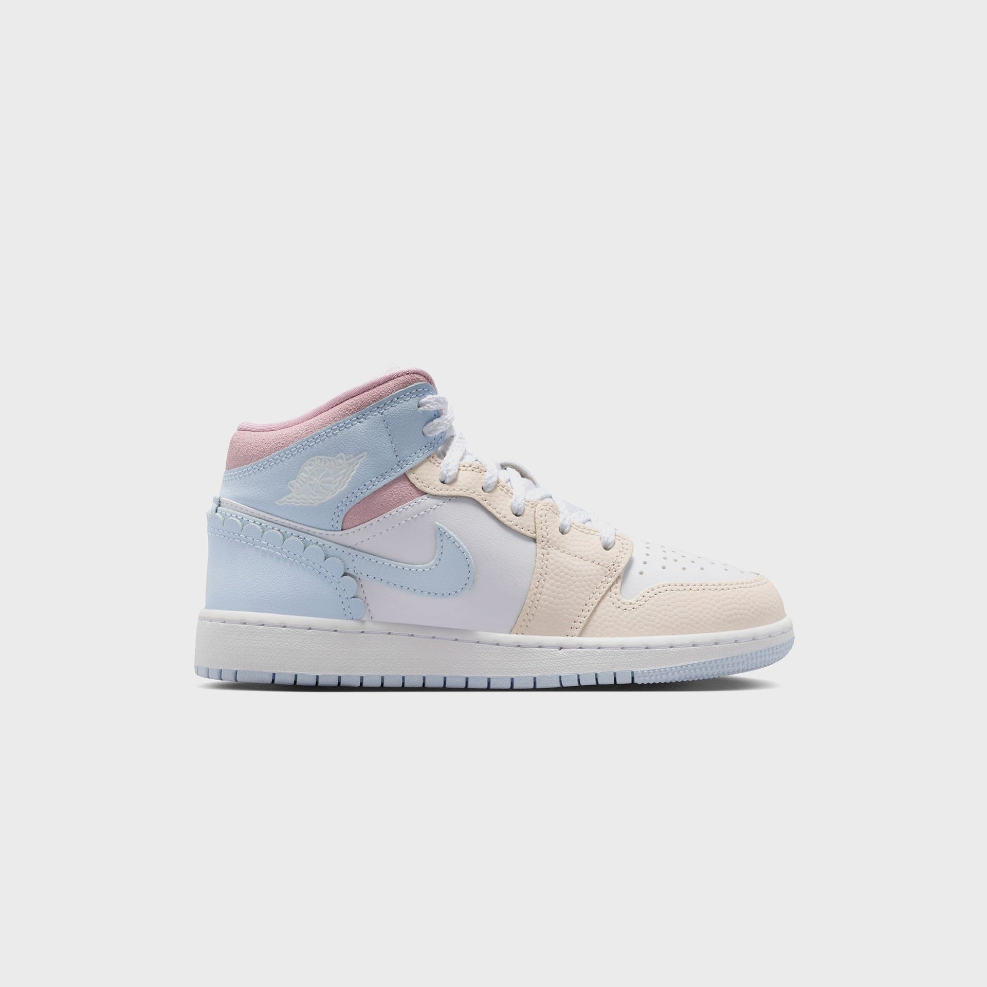 Jordan GS Air Jordan Mid SE - Half Blue / Pale Ivory / White