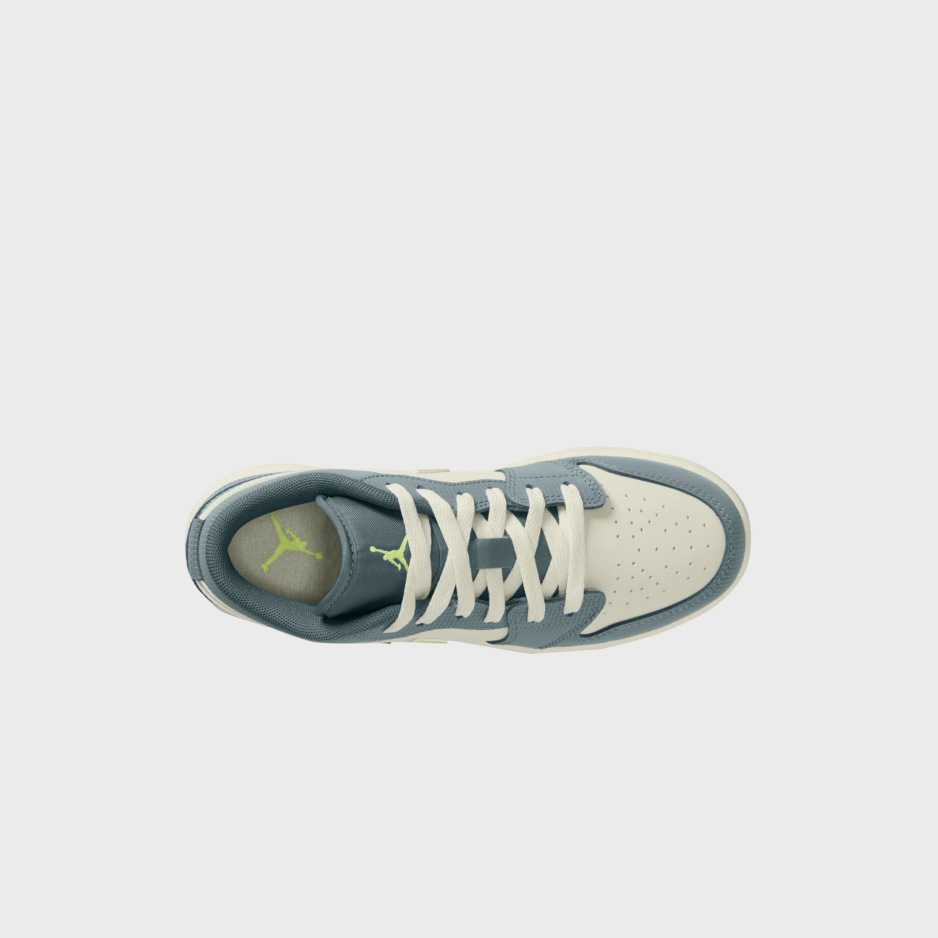 Jordan GS Air Jordan 1 Low SE - Sea Glass / Hasta / Gum Medium Brown / Light Lemon Twist