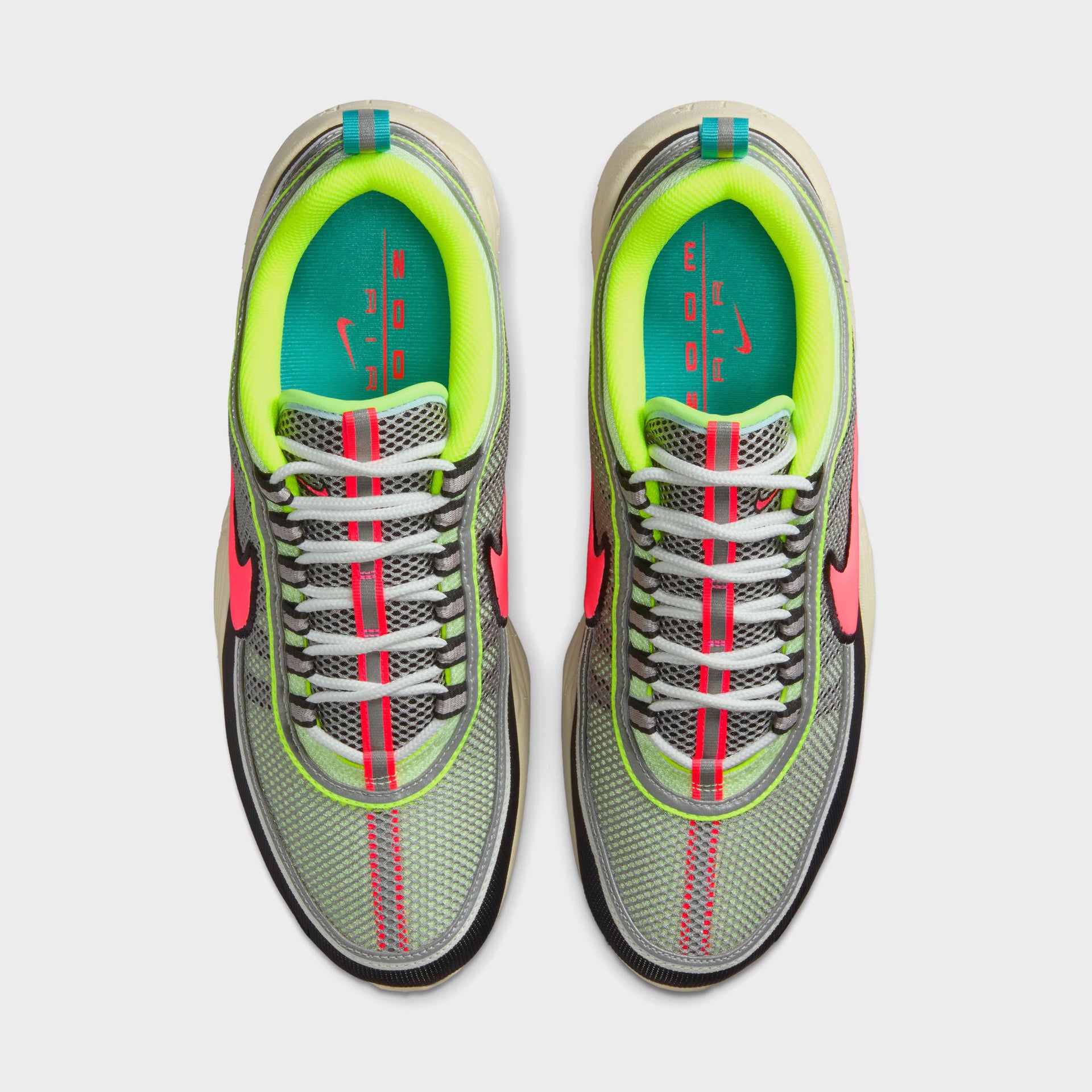 Nike Air Zoom Spiridon - Barely Volt / Hot Punch / Metallic Silver / Summit White / Black