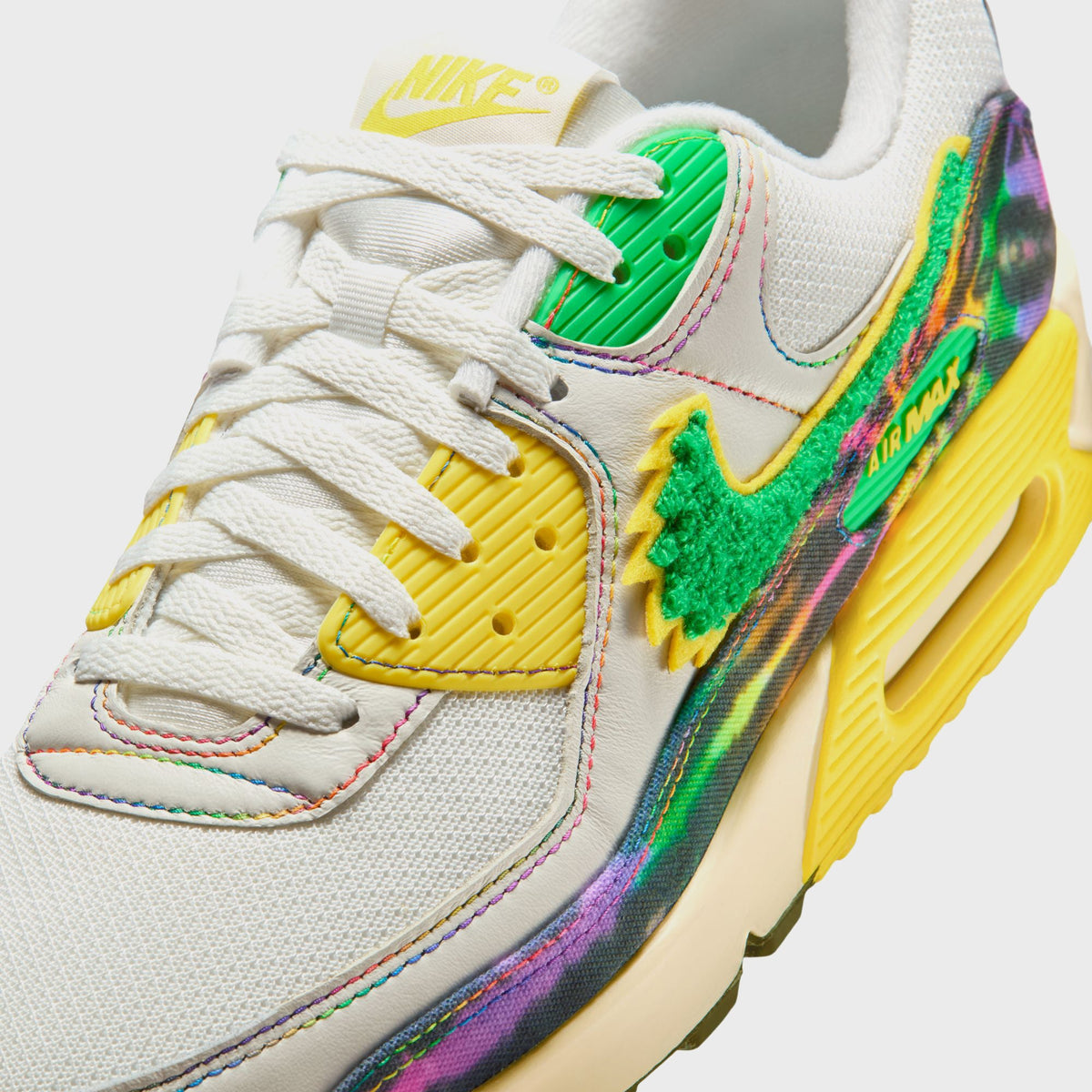 Nike x The Grateful Dead x University of Oregon Air Max 90 -  Sail / Green Shock / Yellow Strike