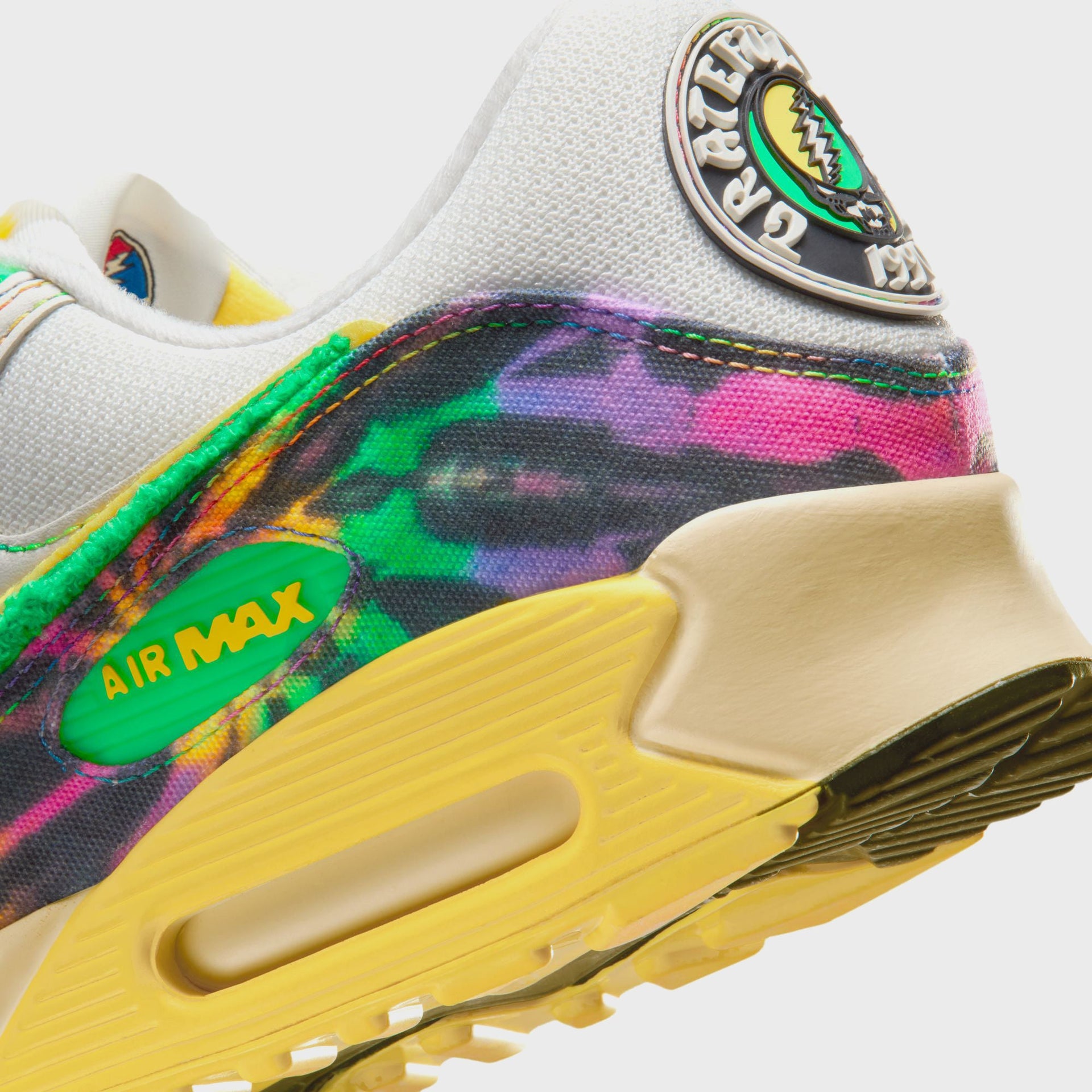 Nike x The Grateful Dead x University of Oregon Air Max 90 -  Sail / Green Shock / Yellow Strike