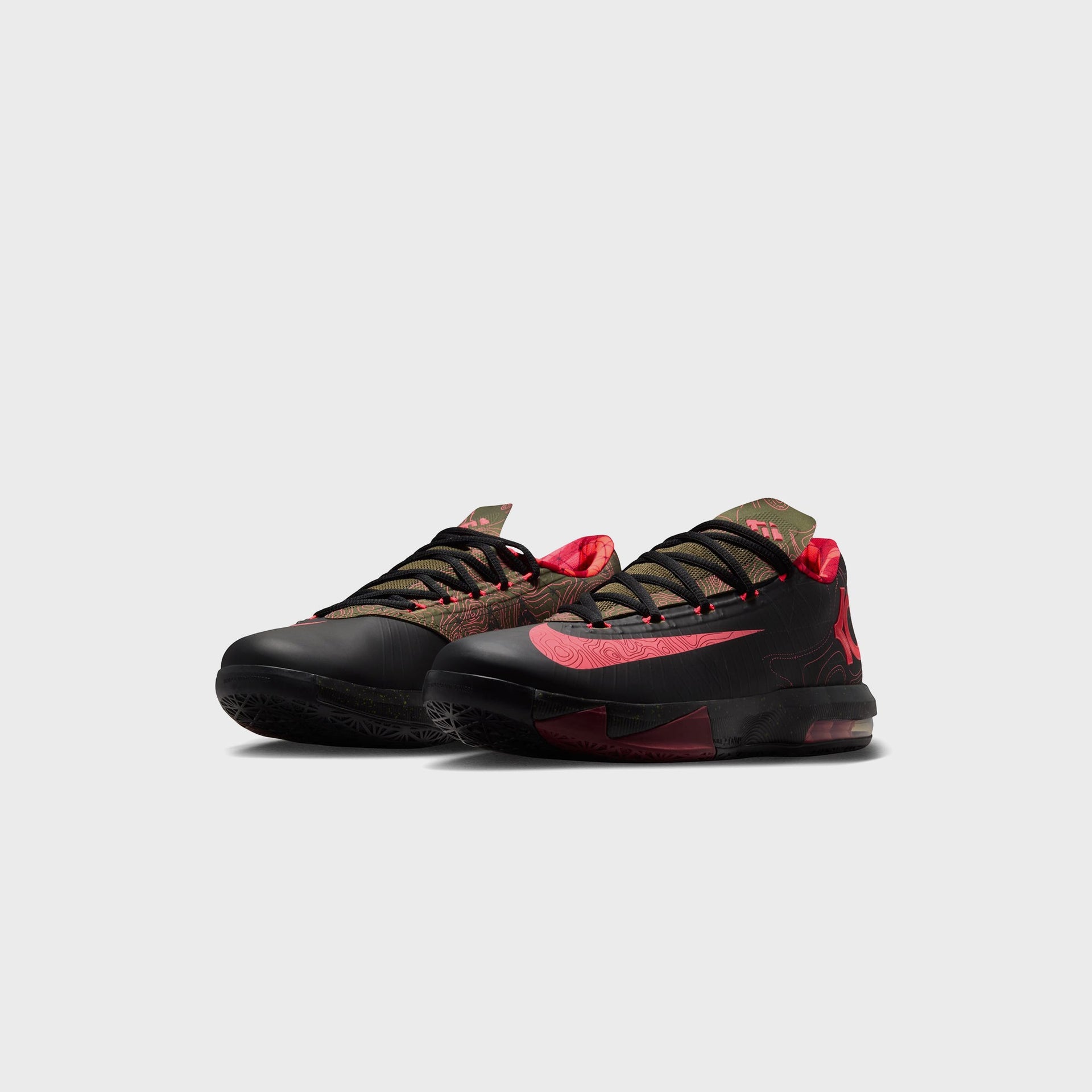 Nike KD 6 - Black / Atomic Red / Medium Olive / Noble Red