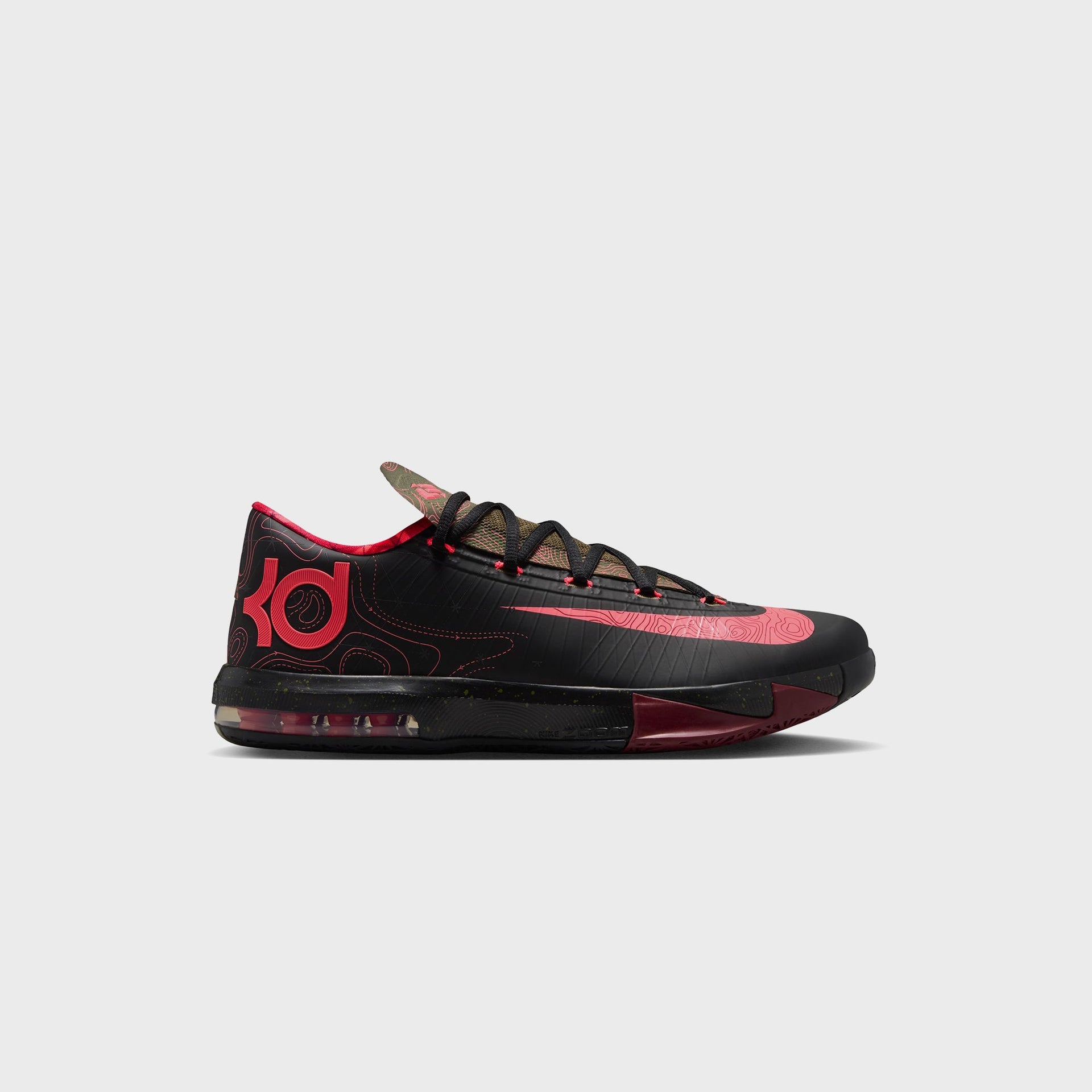 Nike KD 6 - Black / Atomic Red / Medium Olive / Noble Red