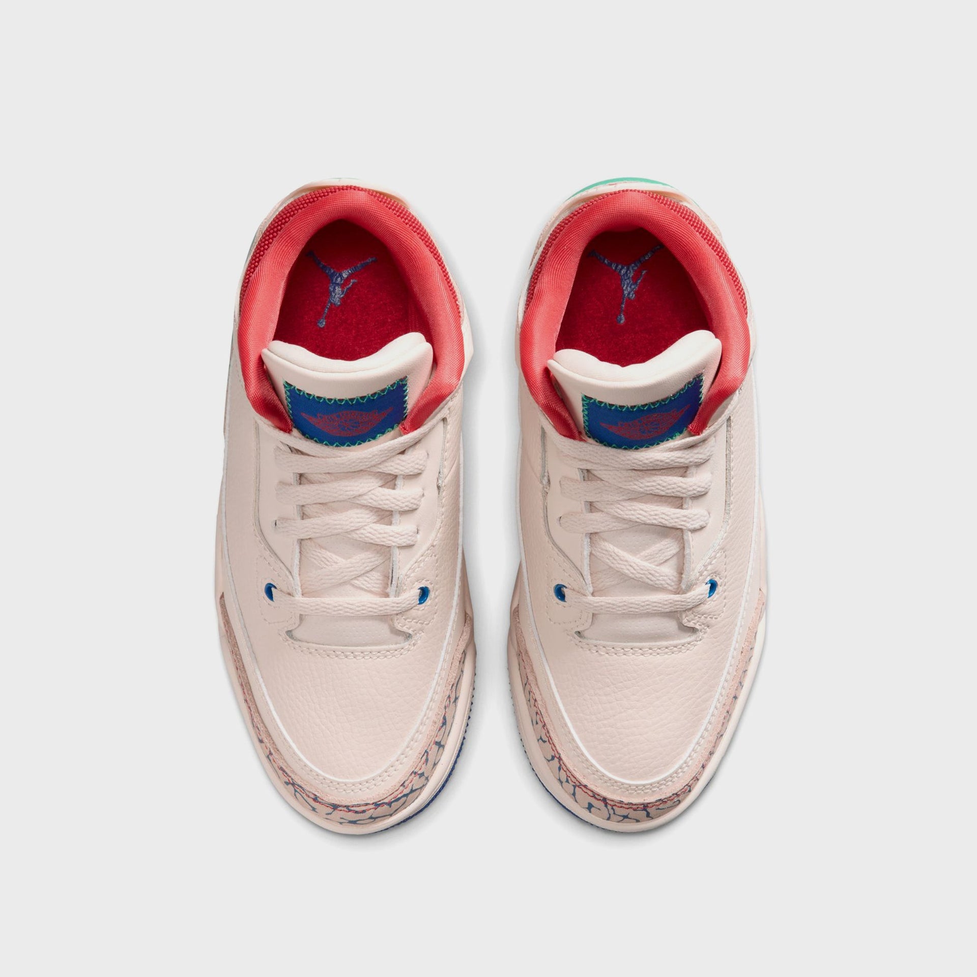 Jordan PS Jordan 3 Retro - Chalk / True Blue / Kinetic Green / Track Red