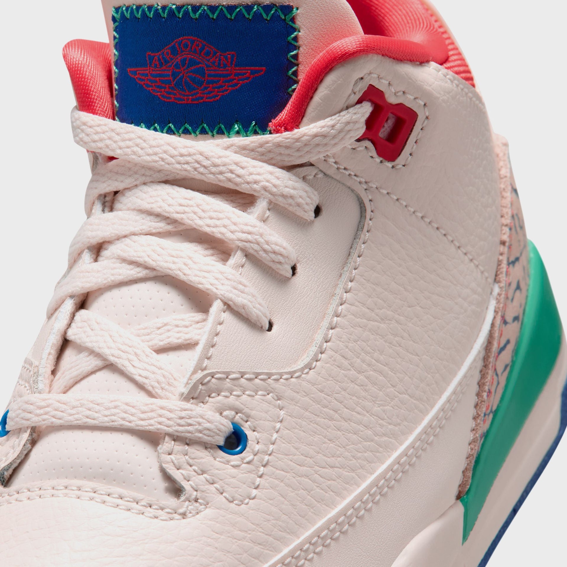 Jordan PS Jordan 3 Retro - Chalk / True Blue / Kinetic Green / Track Red