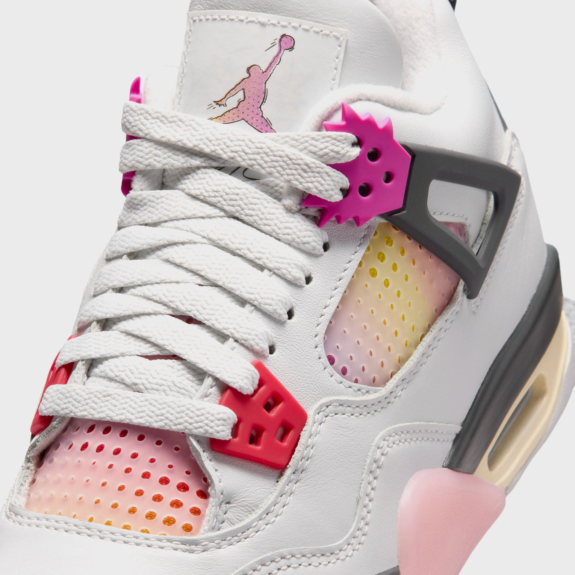 Jordan GS Air Jordan 4 Retro - Off-White / Anthracite / Fire Pink / Fire Pink
