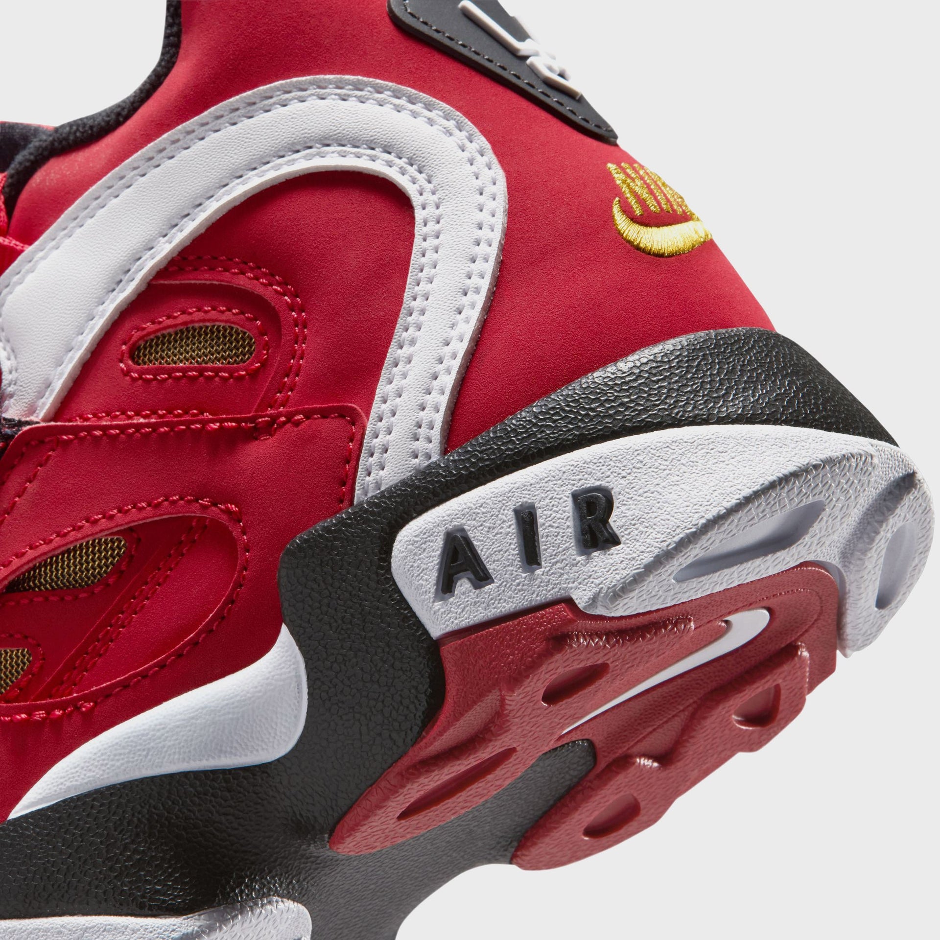 Nike GS Air Diamond Turf II - Main Red / Black / Metallic Gold / White