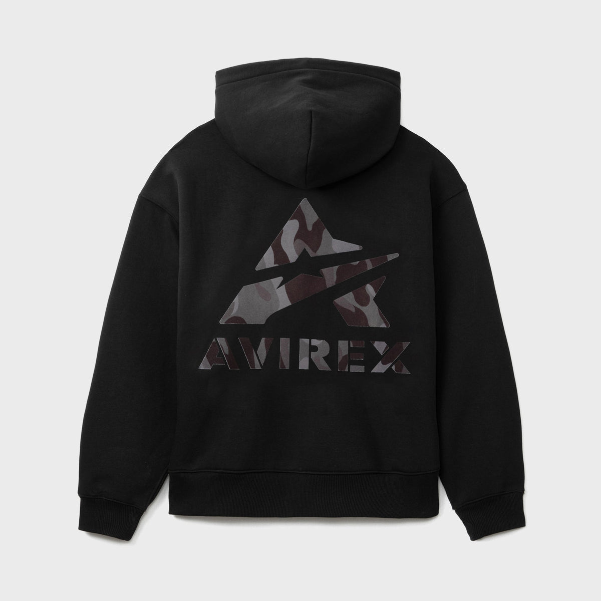 AVIREX Camo Big "A" Hoodie - Black