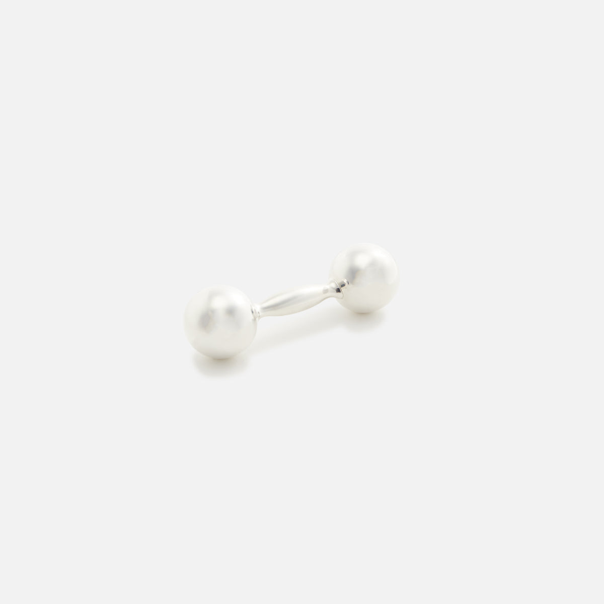Areaware Harmony Ball Rattle Barbell - Silver