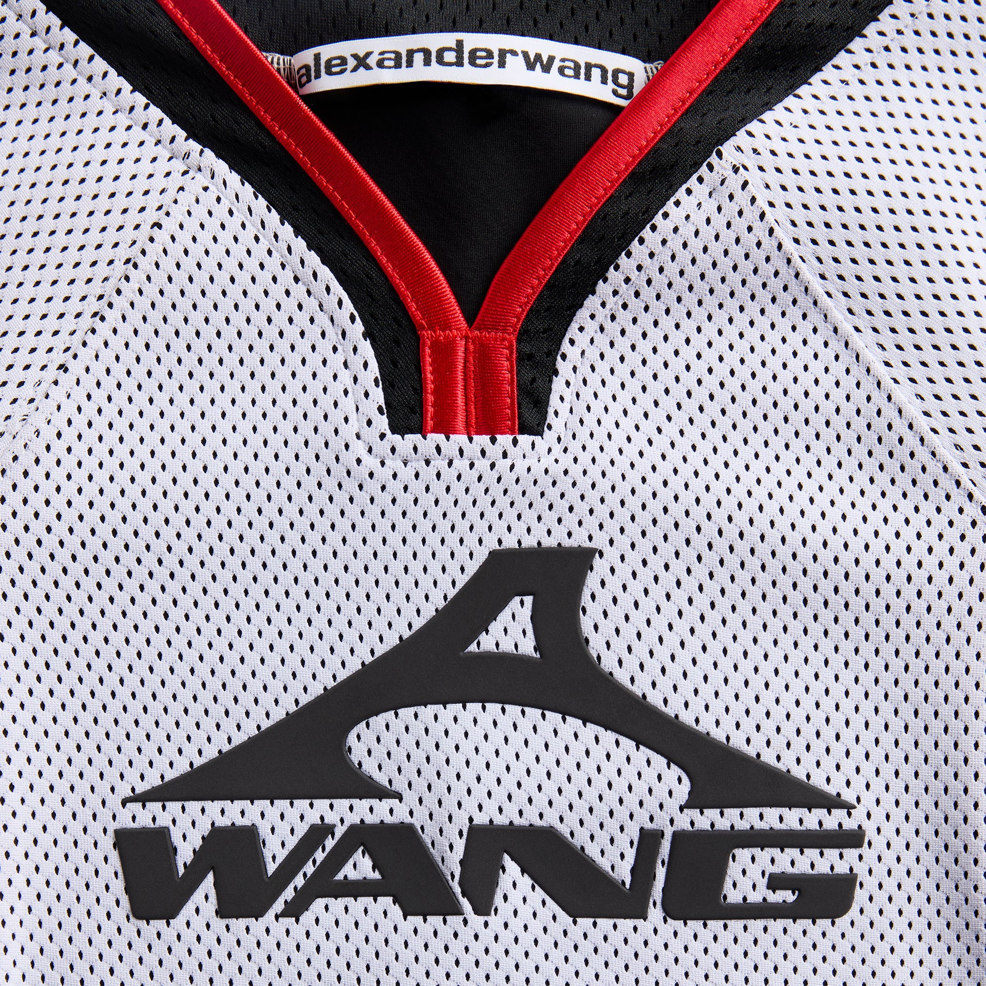 Alexander Wang Graphic Shrunken Combo Jersey - White / Red