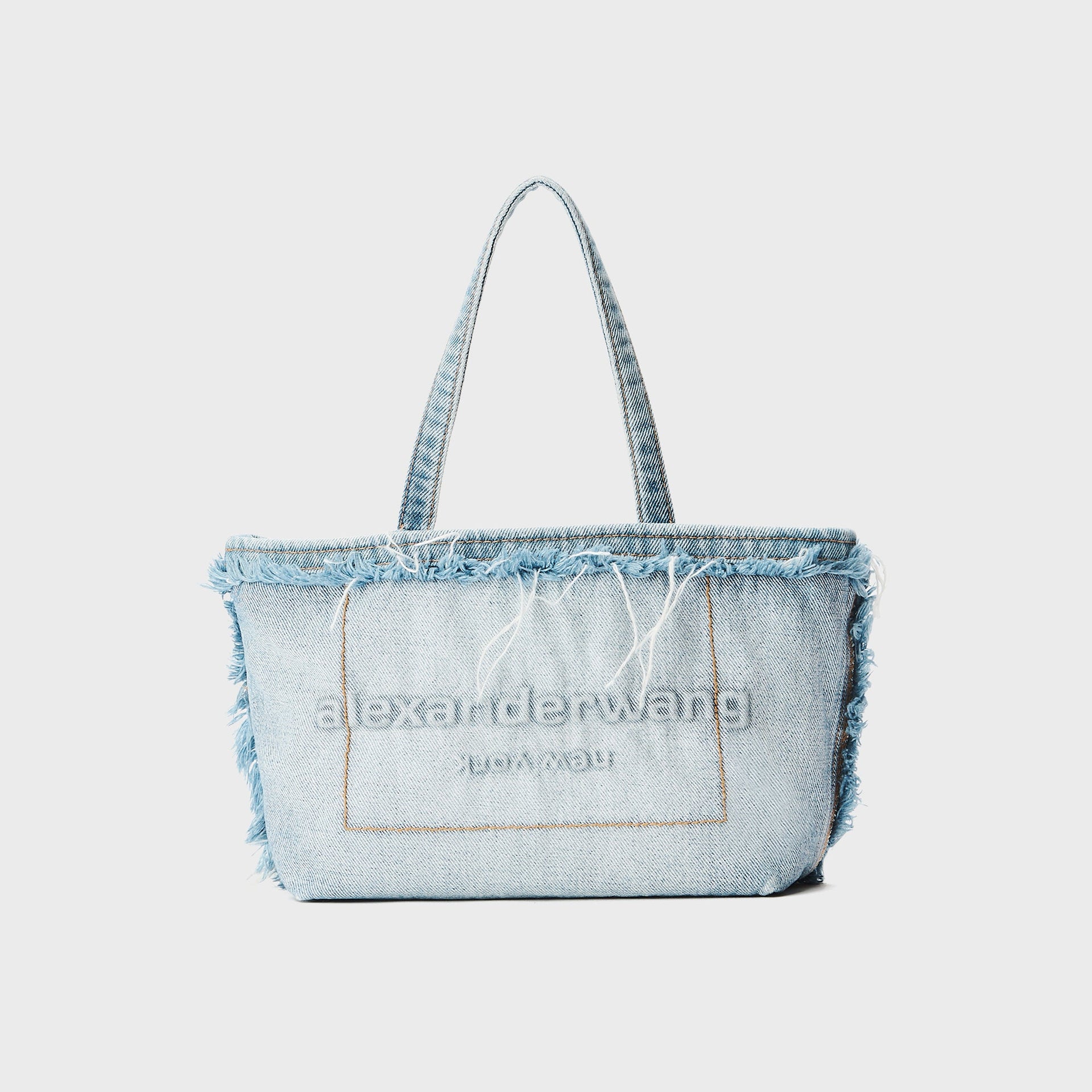 Alexander Wang Punch Denim Mini Tote Bag - Bleach Blue