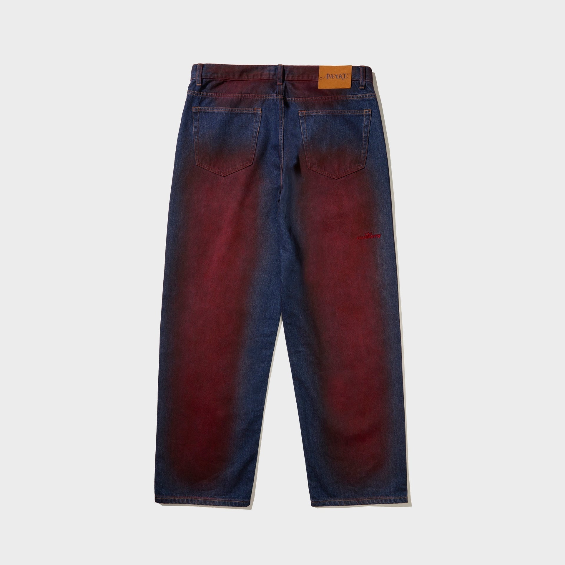 Awake NY Orchard Street Baggie Jeans - Red