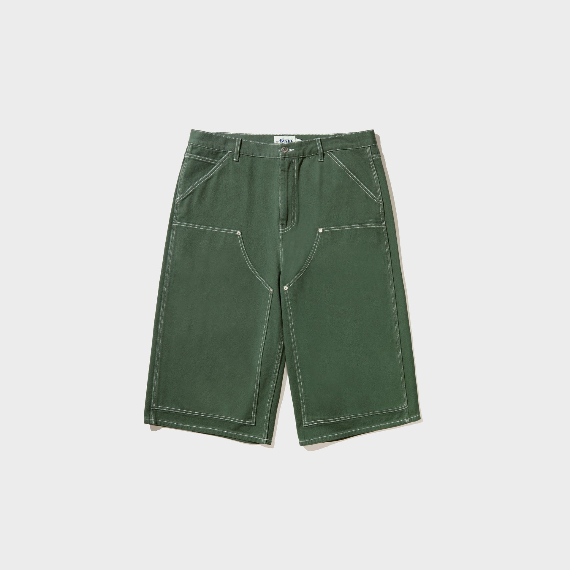Awake NY Double Knee Jort - Green