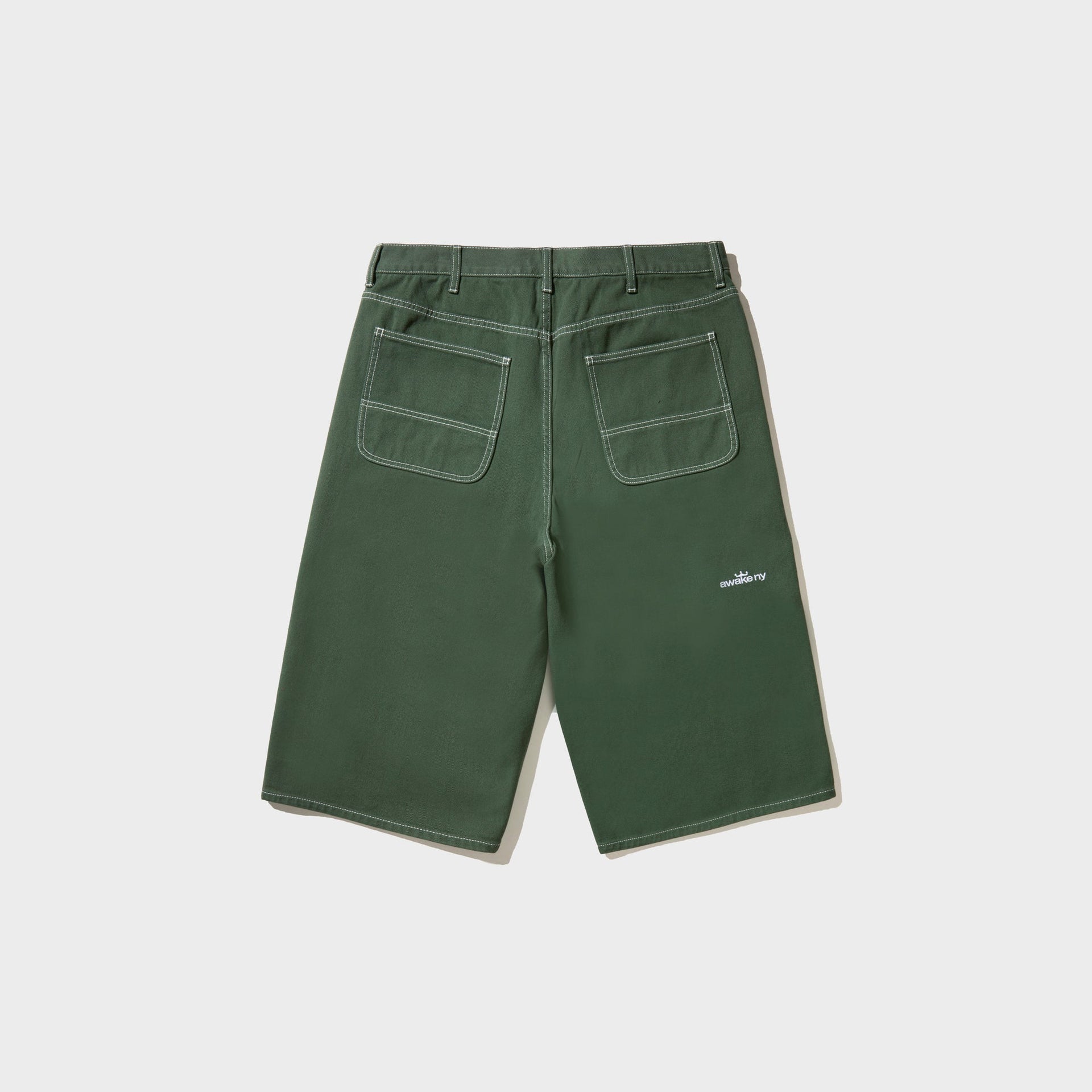 Awake NY Double Knee Jort - Green