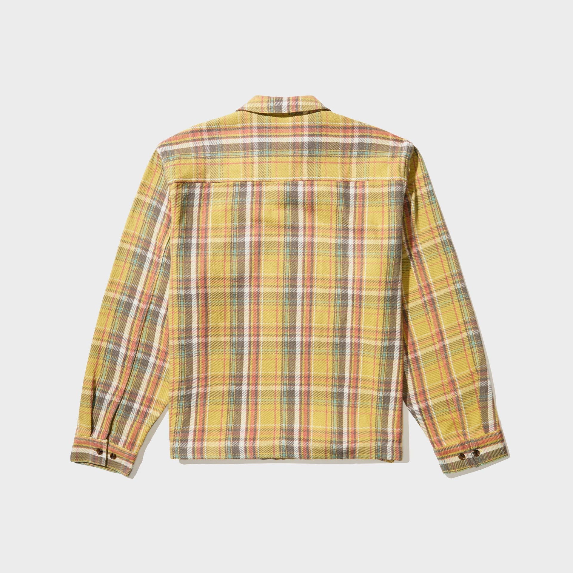 Awake NY Rivington Zip Flannel Shirt - Yellow