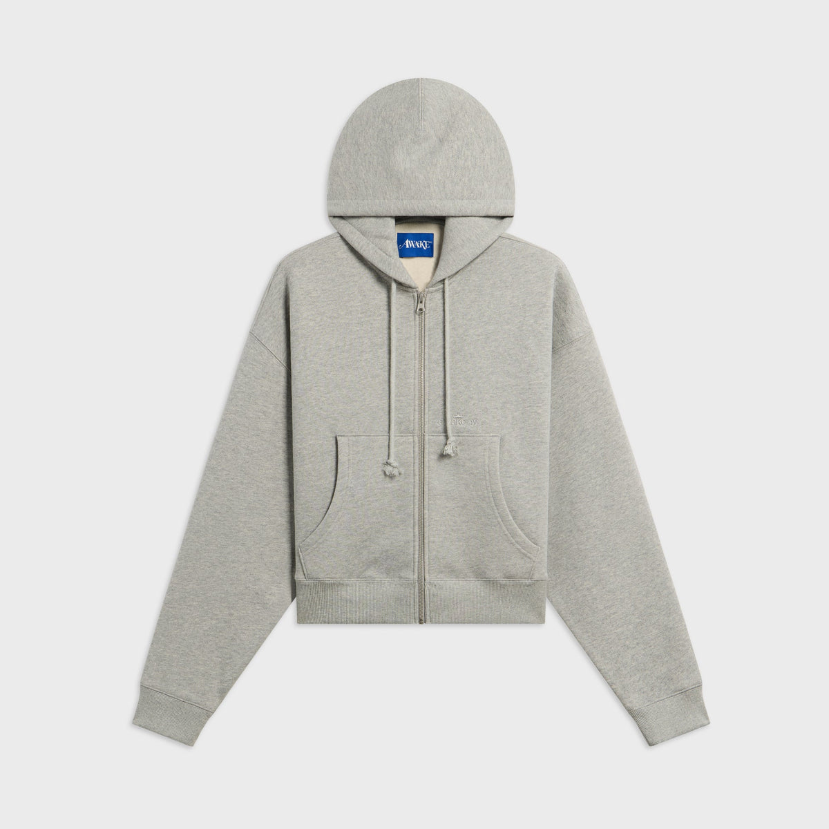Awake NY Plain Jane Zip Hoodie - Heather Grey