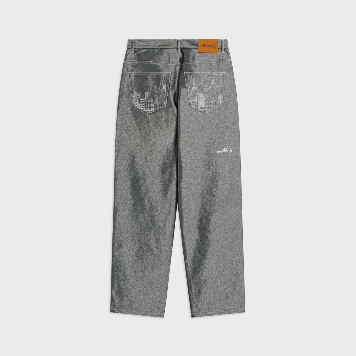 Awake NY Skyline Denim Jean - Silver