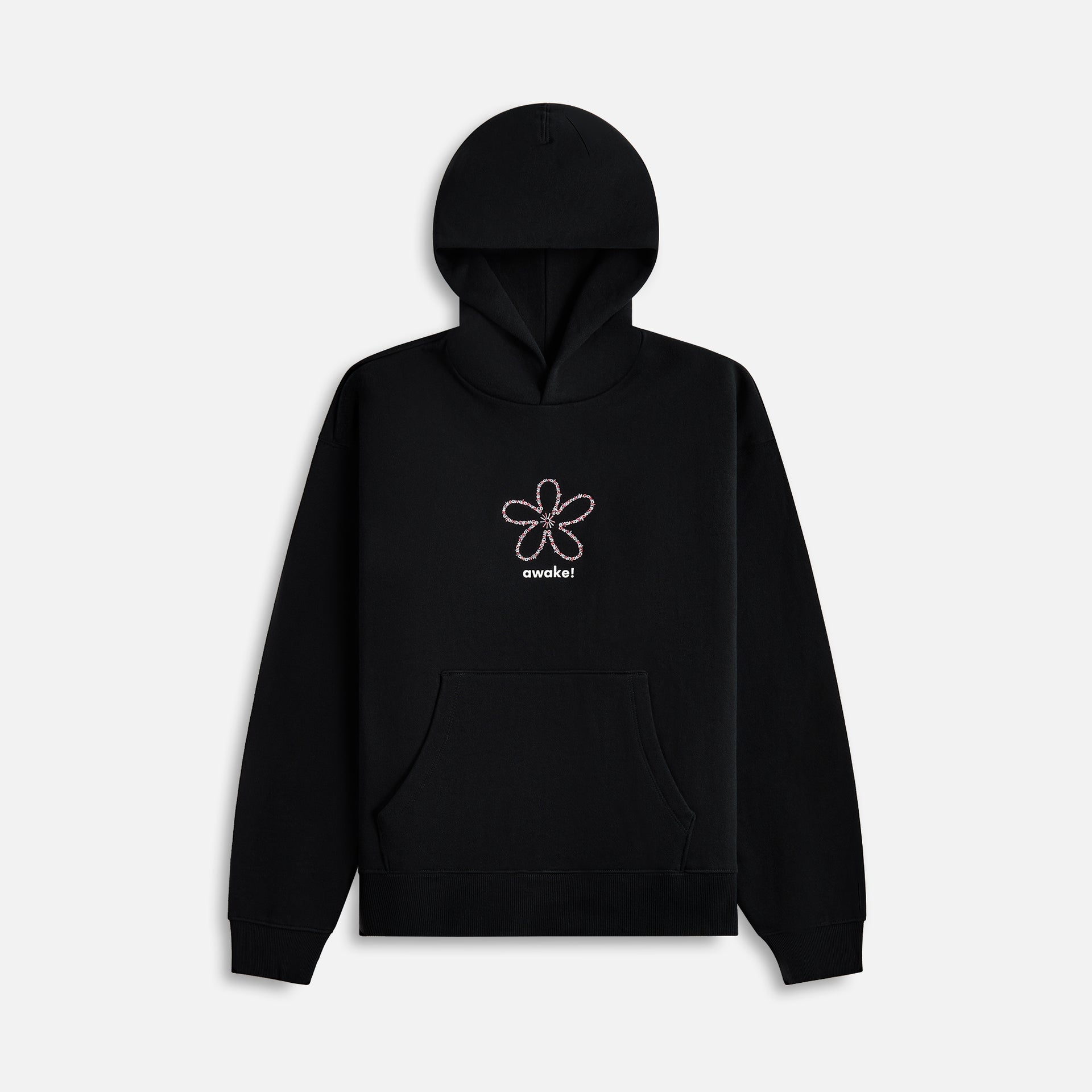 Awake NY Flower Stamp Zip Hoodie - Black