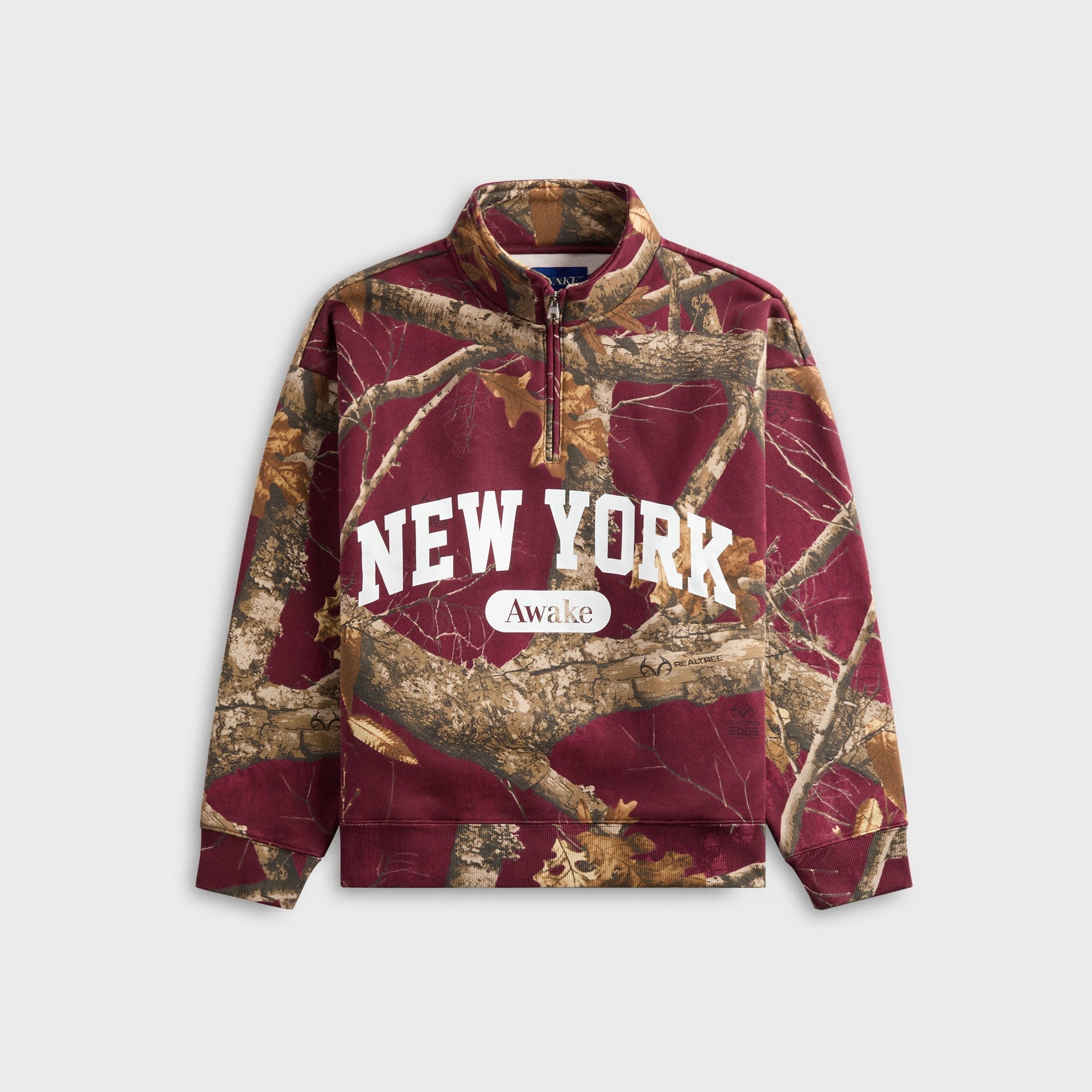 Awake NY New York Arch Quarter Zip - Merlot