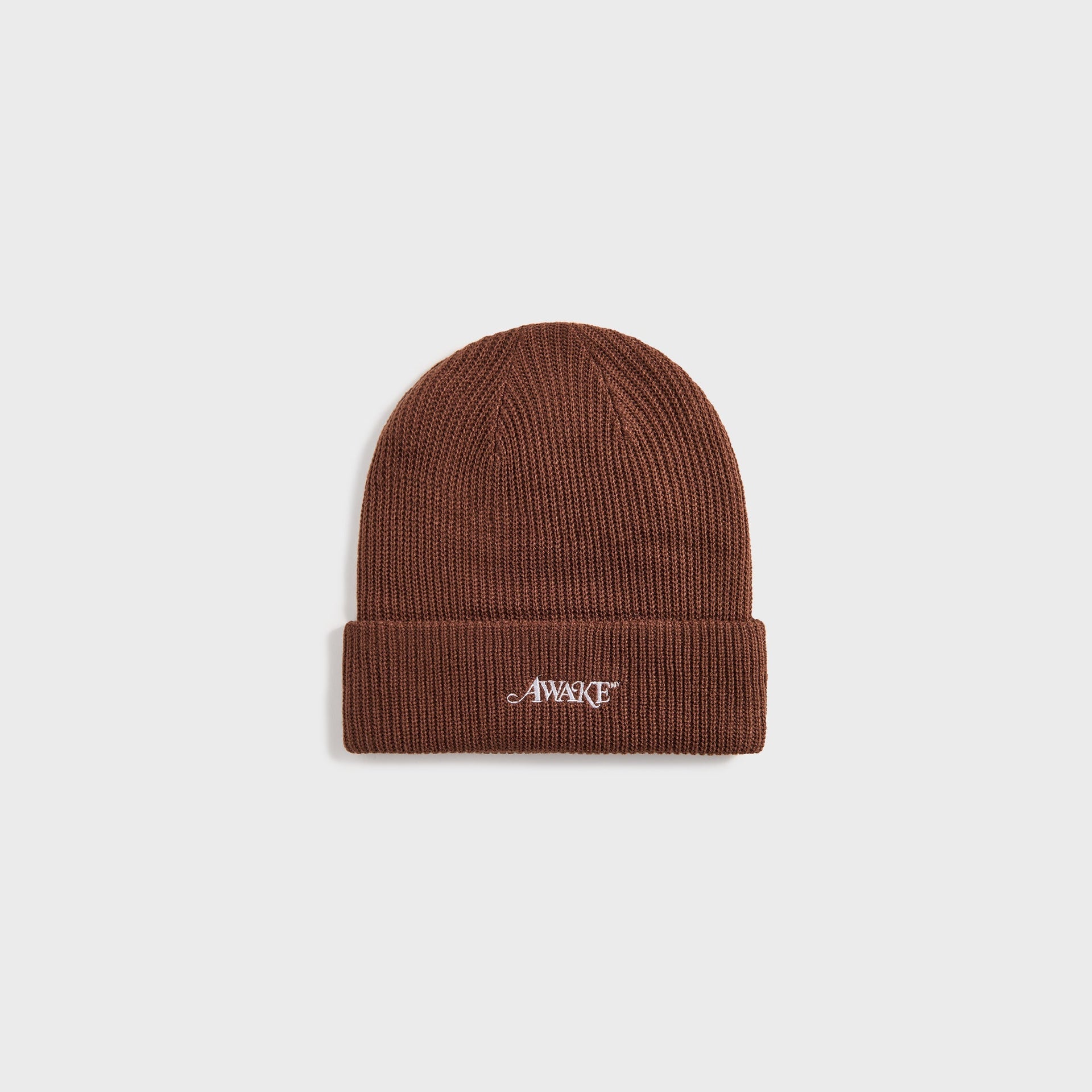 Awake NY Loose Gauge Knit Beanie - Brown