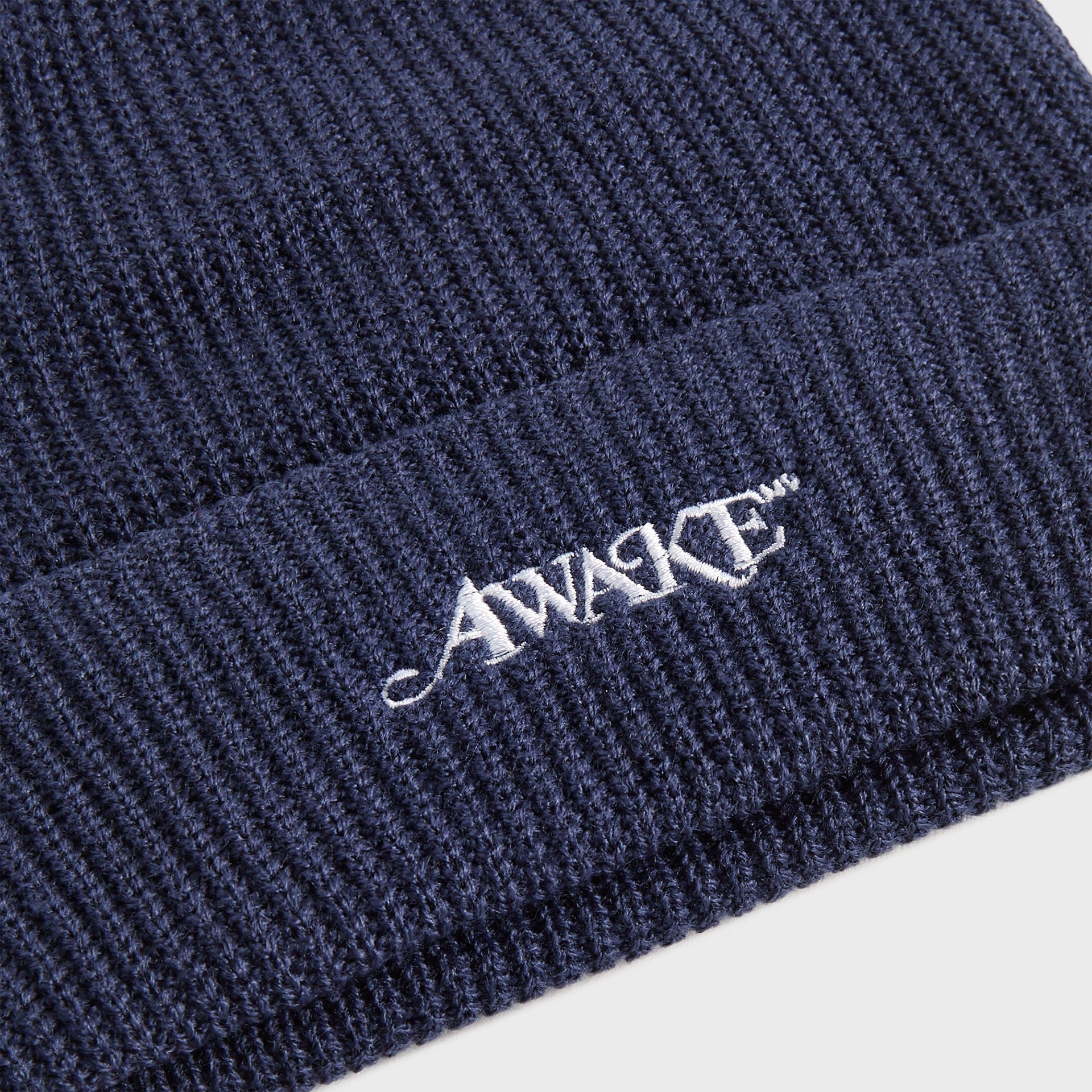 Awake NY Loose Gauge Knit Beanie - Navy
