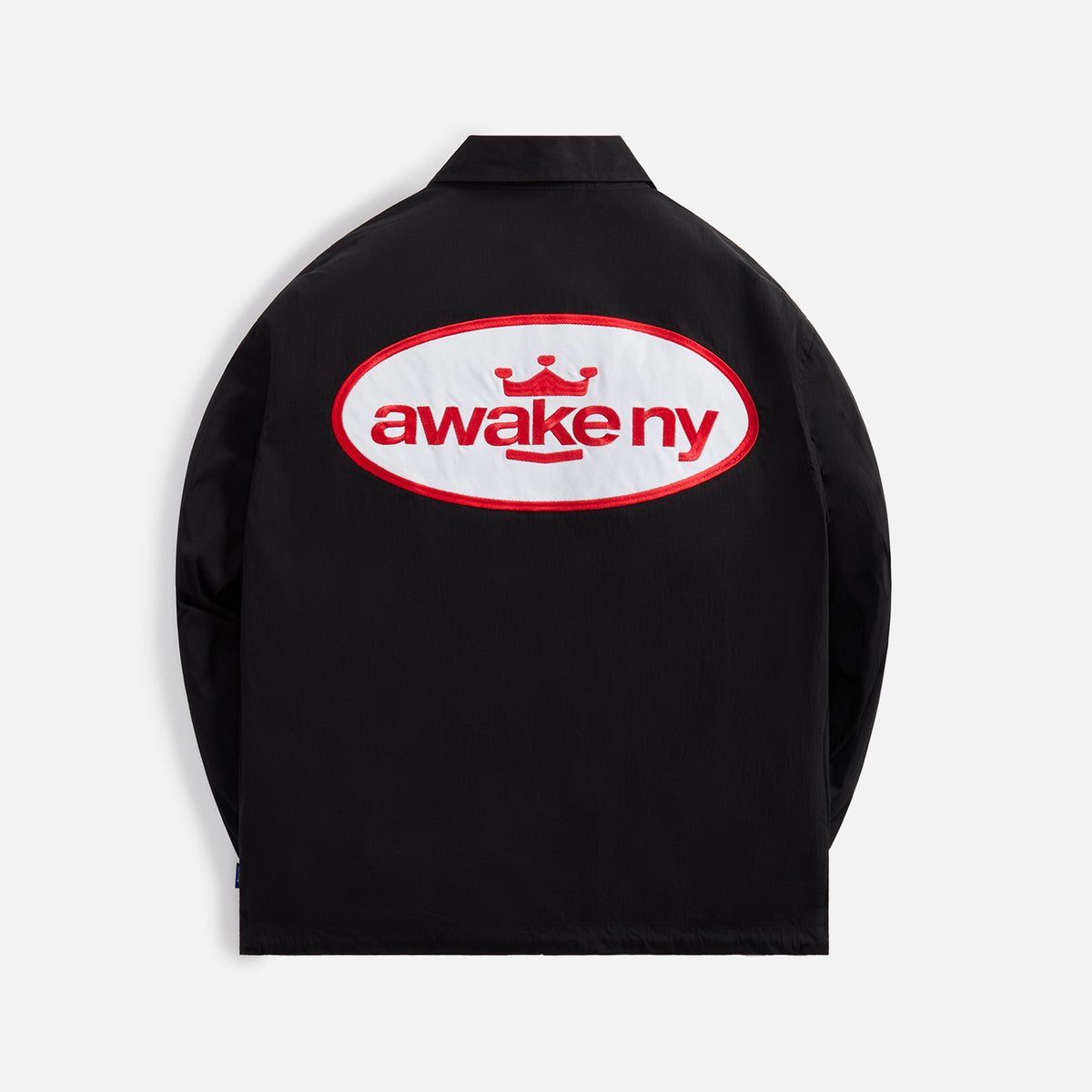 Awake NY King Logo Twill Coaches Jacket - Charcoal