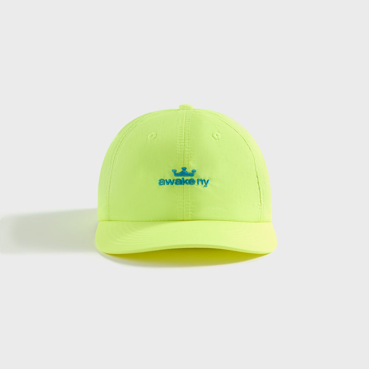 Awake NY Logo Nylon Cap in Lime Green