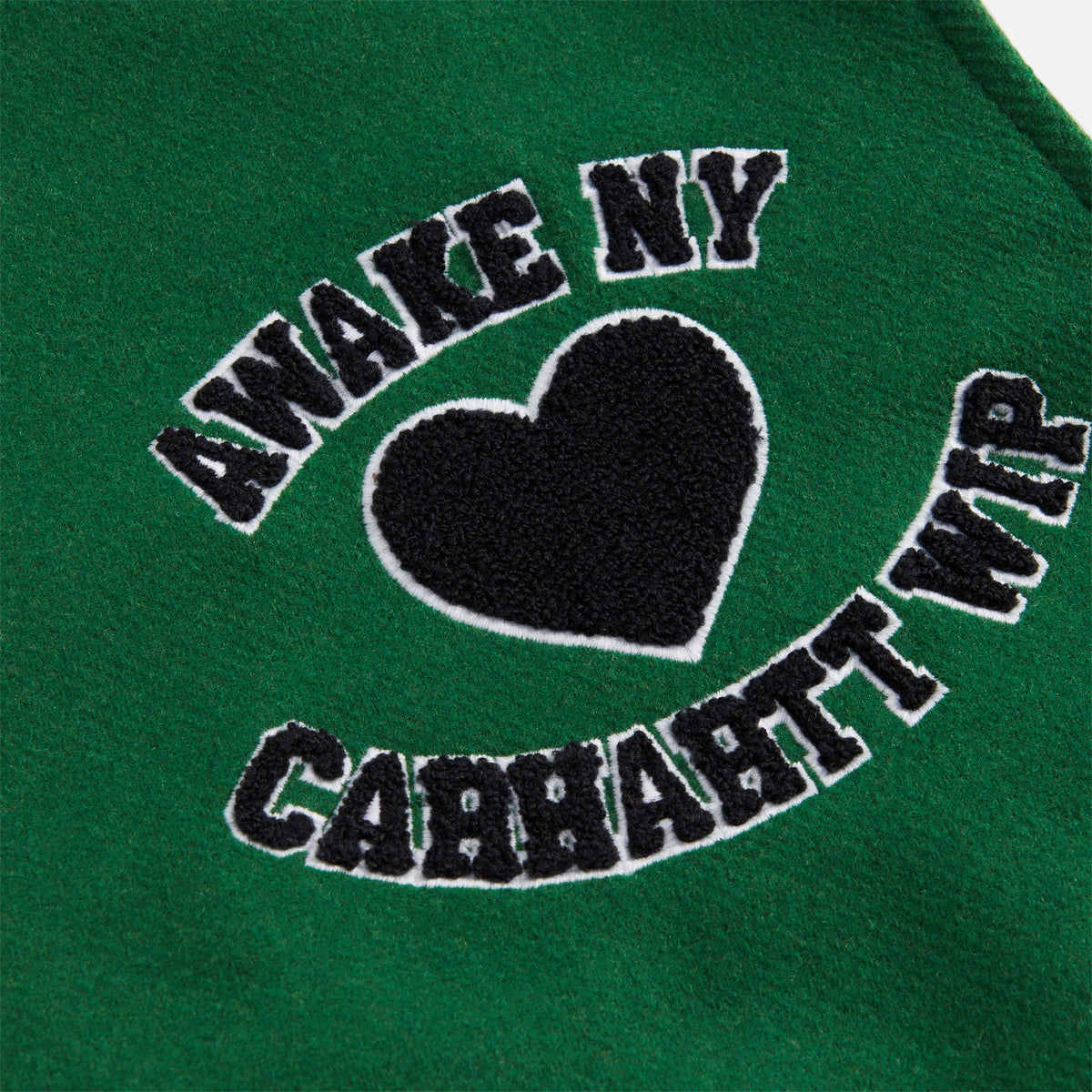 Awake NY x Carhartt WIP Teddy Jacket - Dark Green / Ivory