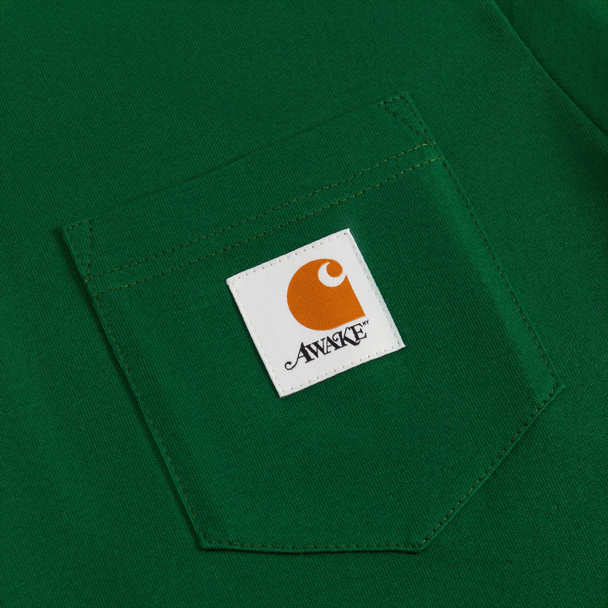 Awake NY x Carhartt WIP Pocket Tee - Dark Green