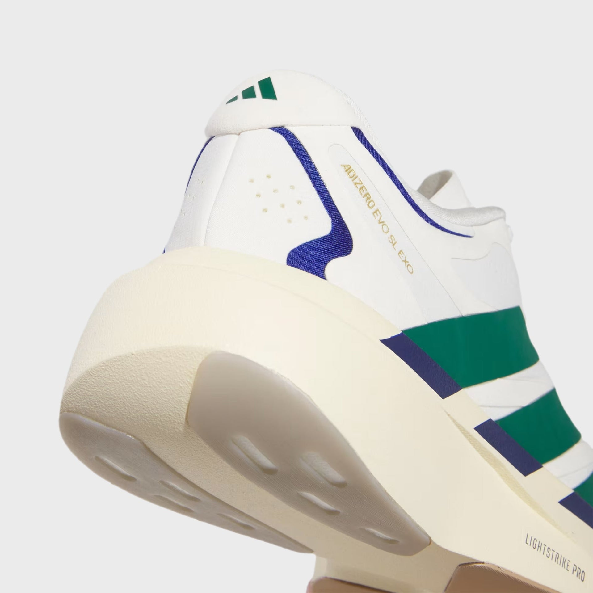 adidas Adizero Evo SL Exo Suede - Core White / Collegiate Green / Cream White