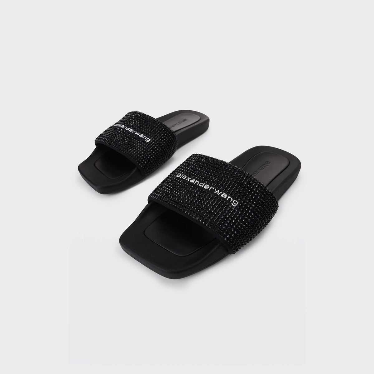 Alexander Wang AW Hotfix Pool Slide - Black / Jet