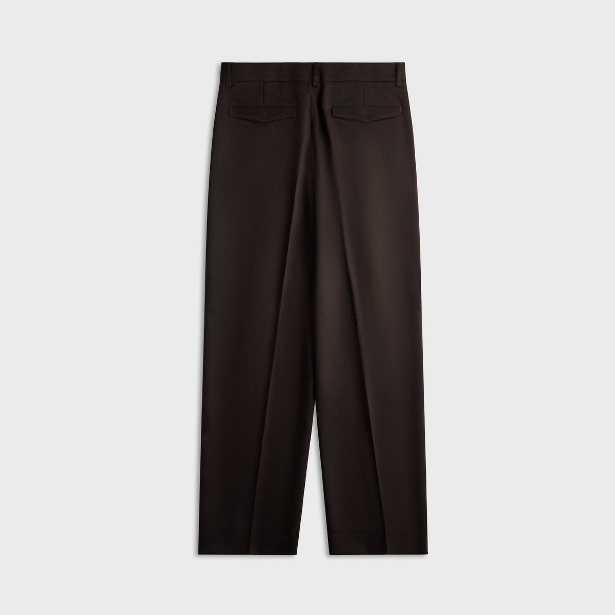 Barena Delfo Wool Trousers in Navy, dark pleated wool trousers, back view