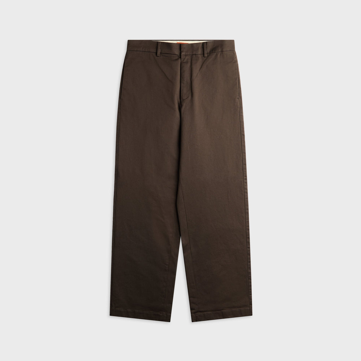 Barena Rovato Pants in Bruno, dark brown straight leg trousers, front view