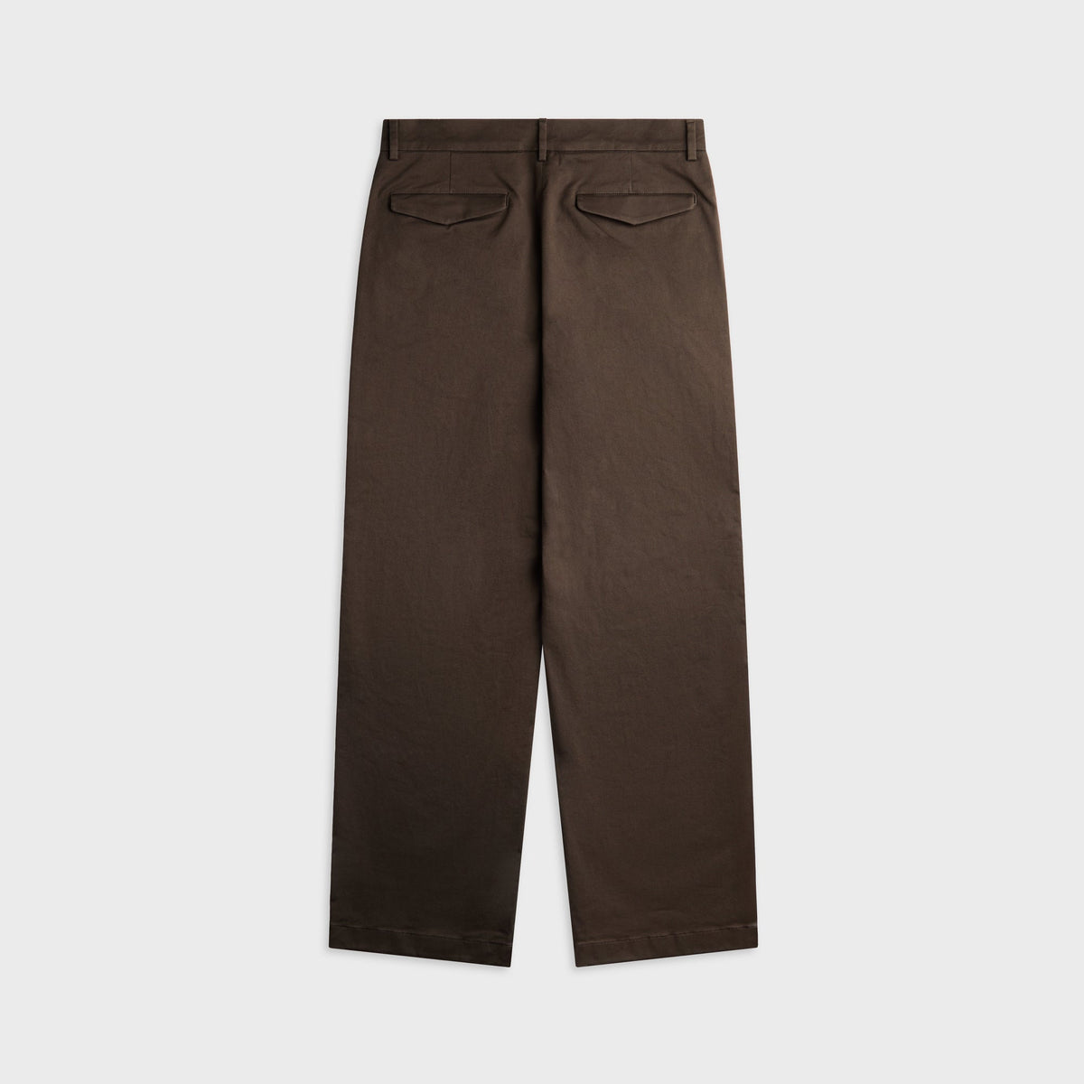 Barena Rovato Pants in Bruno, dark brown straight leg trousers, back view