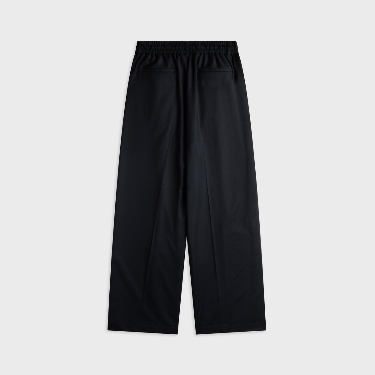 Barena Masco Flan Trousers in Navy, dark straight leg trousers, back view