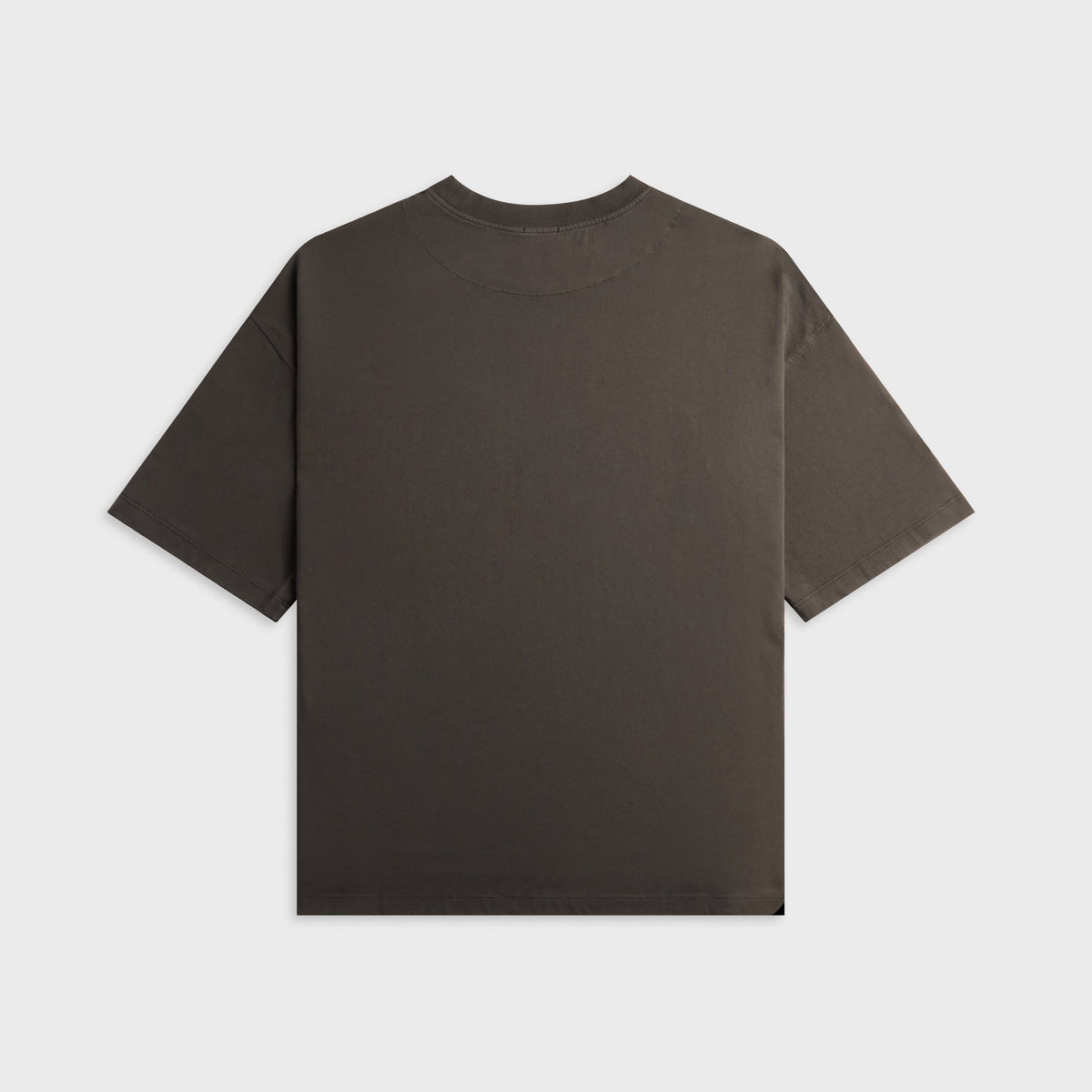 Barena Giro Gebo Tee in Moro, oversized dark brown tee, back view
