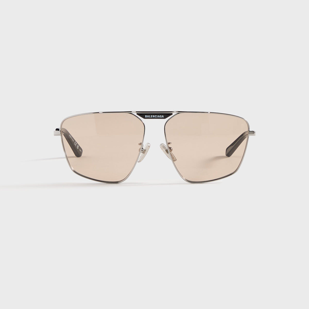 Balenciaga Square Sunglasses - Ruthenium / Brown