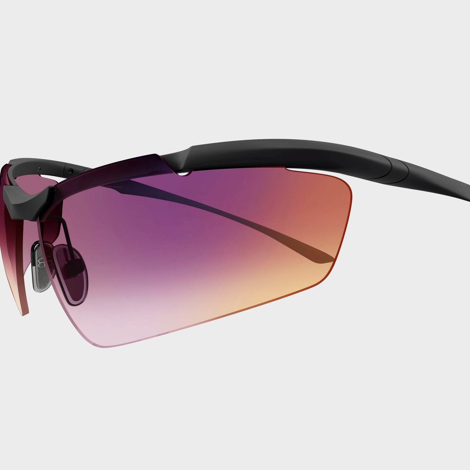 Balenciaga BB0462S Unisex Metal Sunglasses - Ruthenium / Violet