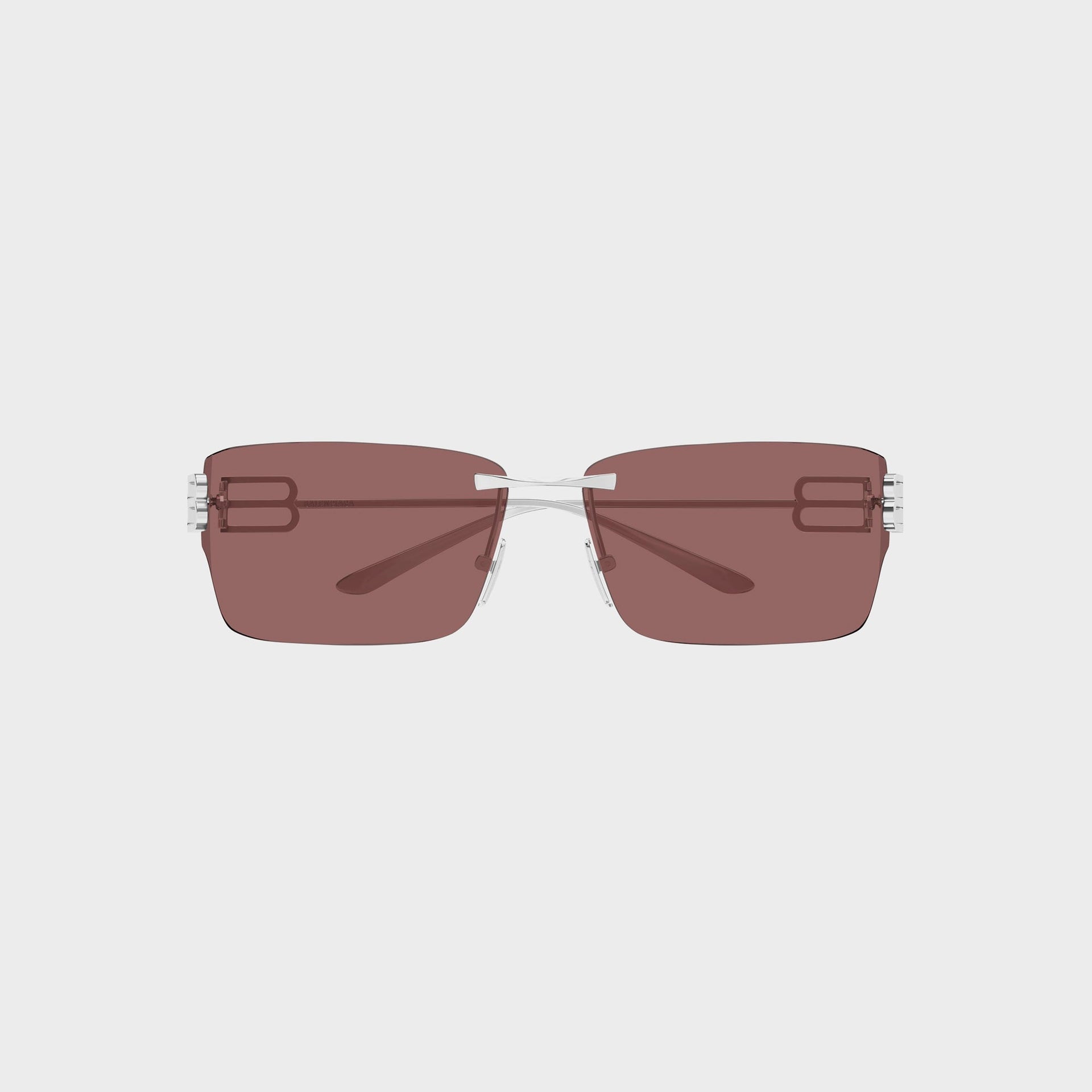 Balenciaga Metal Sunglasses - Silver / Red